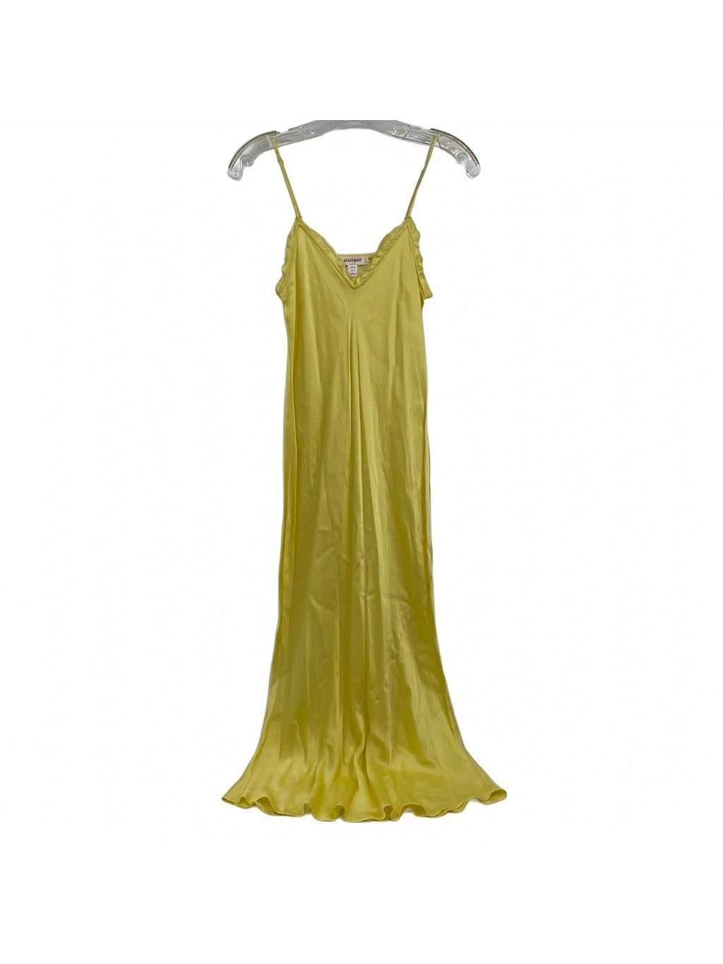 Wilfred Yellow Satin Midi Dress