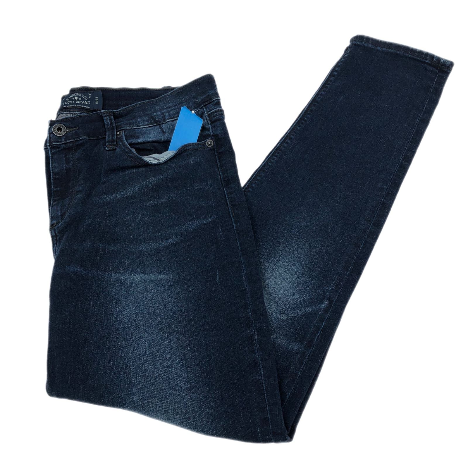 Lucky Brand Blue Straight Leg Jeans Mid Rise Size 14 Plus