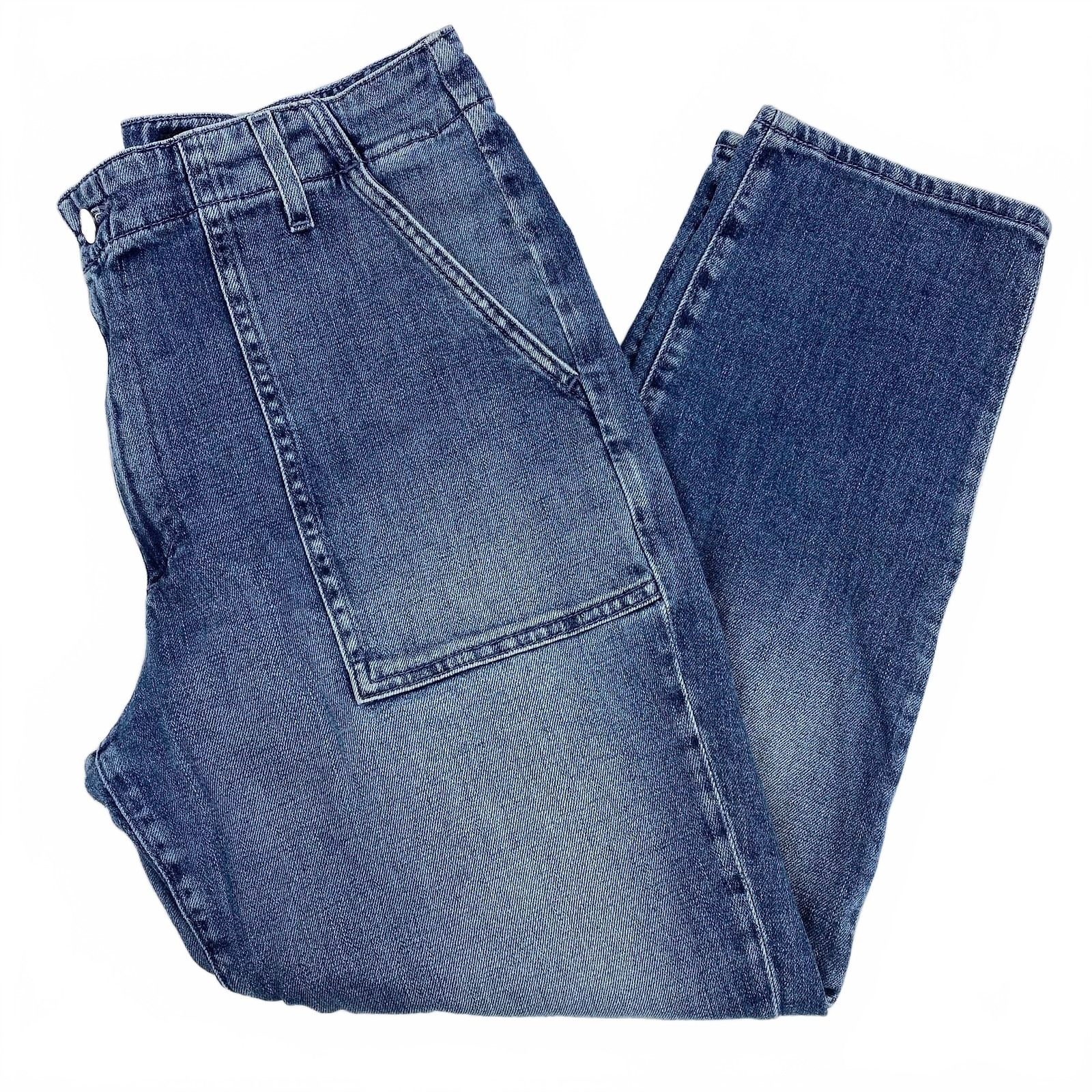 Ag Adriano Goldschmied Medium Wash Caden Fatigue Tailored Straight Jeans