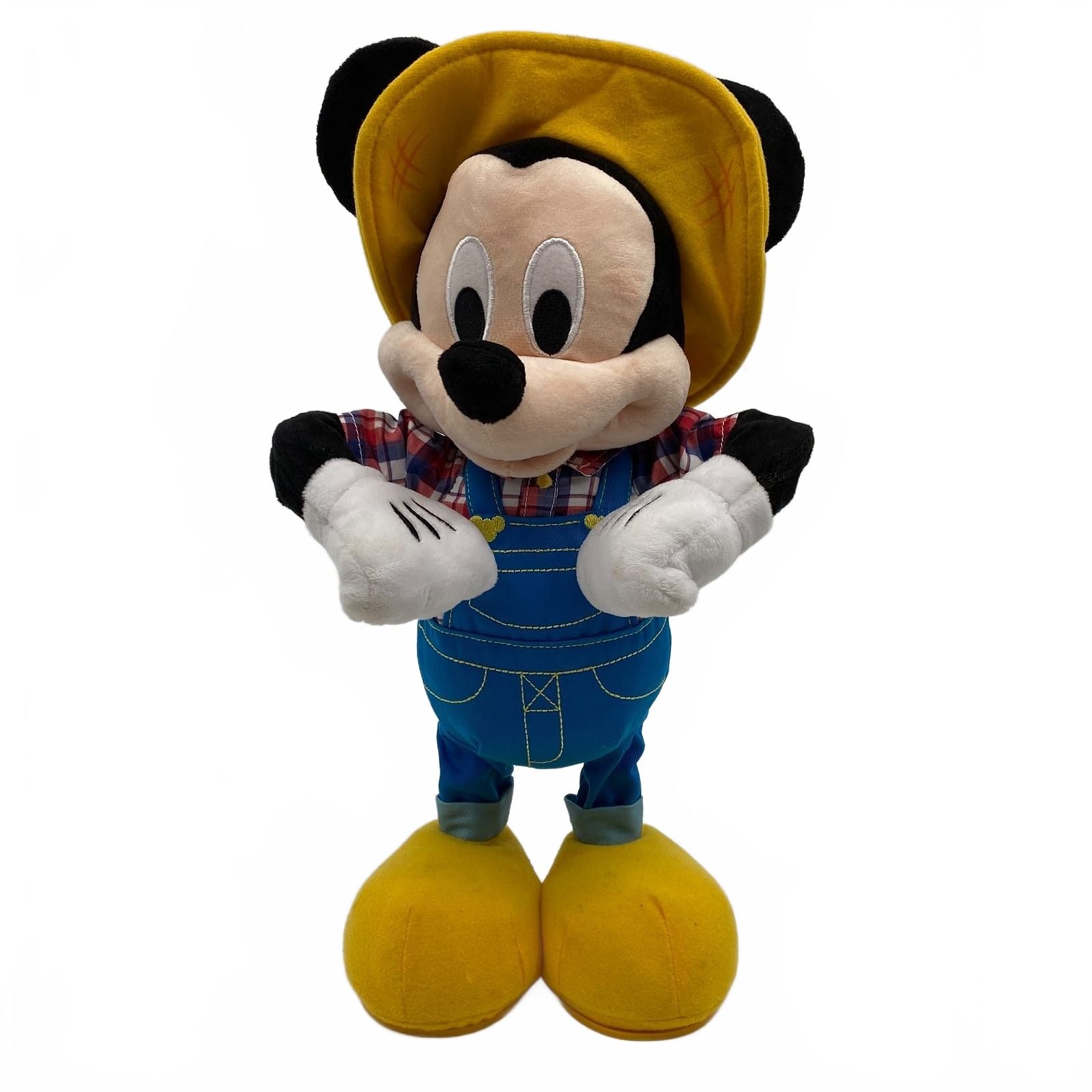 Disney Blue & Yellow Mickey Mouse Farmer Dancing Plush
