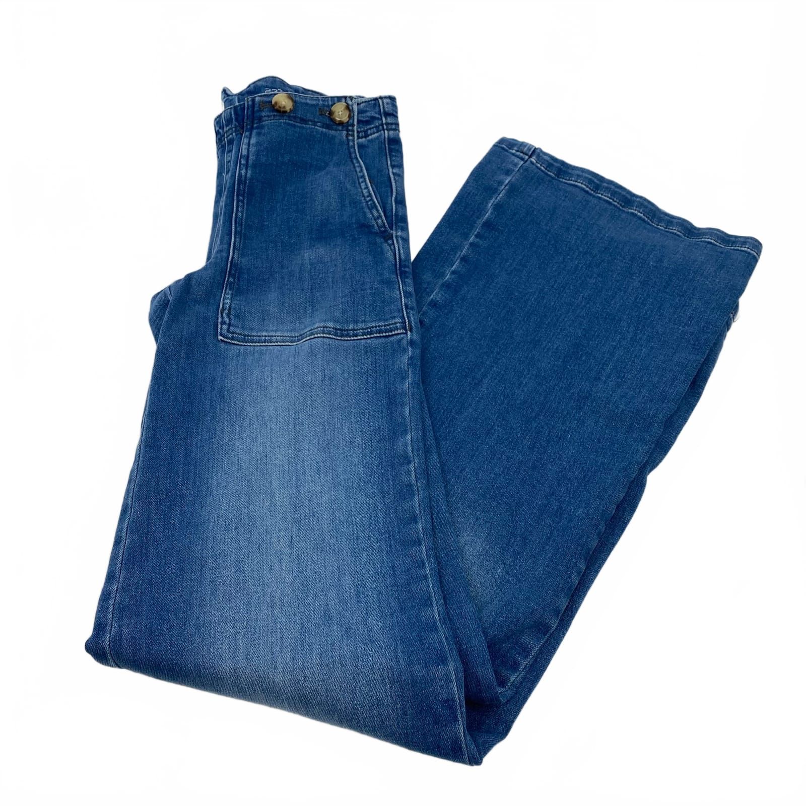 Pilcro Blue Wide-Leg Jeans