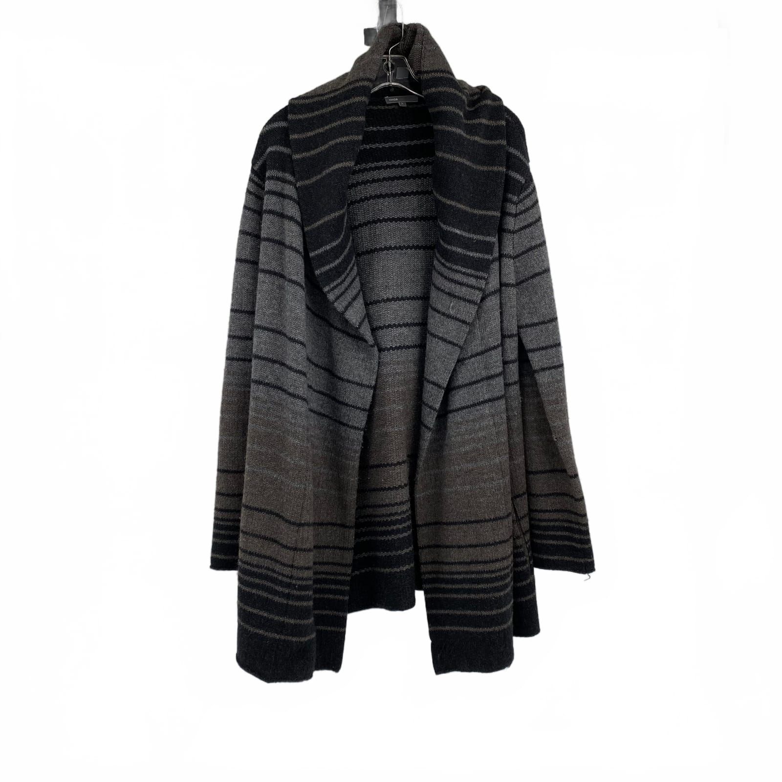 Vince Black Gray Wool Alpaca Cashmere Cardigan Shrug