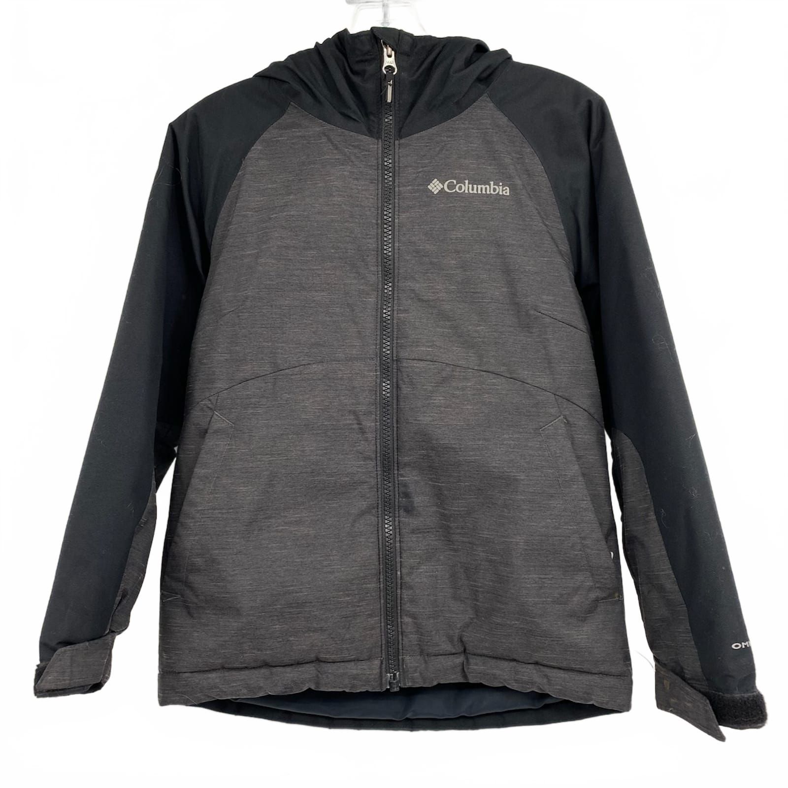 Columbia Gray Black Zip-Up Jacket