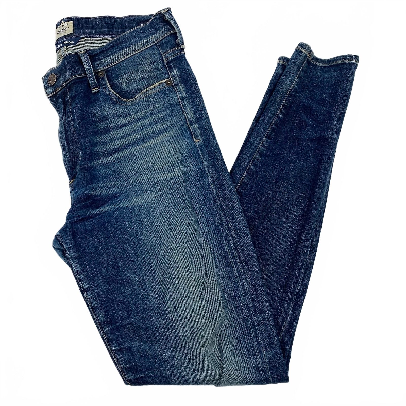 Citizens Of Humanity Blue Rocket High Rise Skinny Jeans