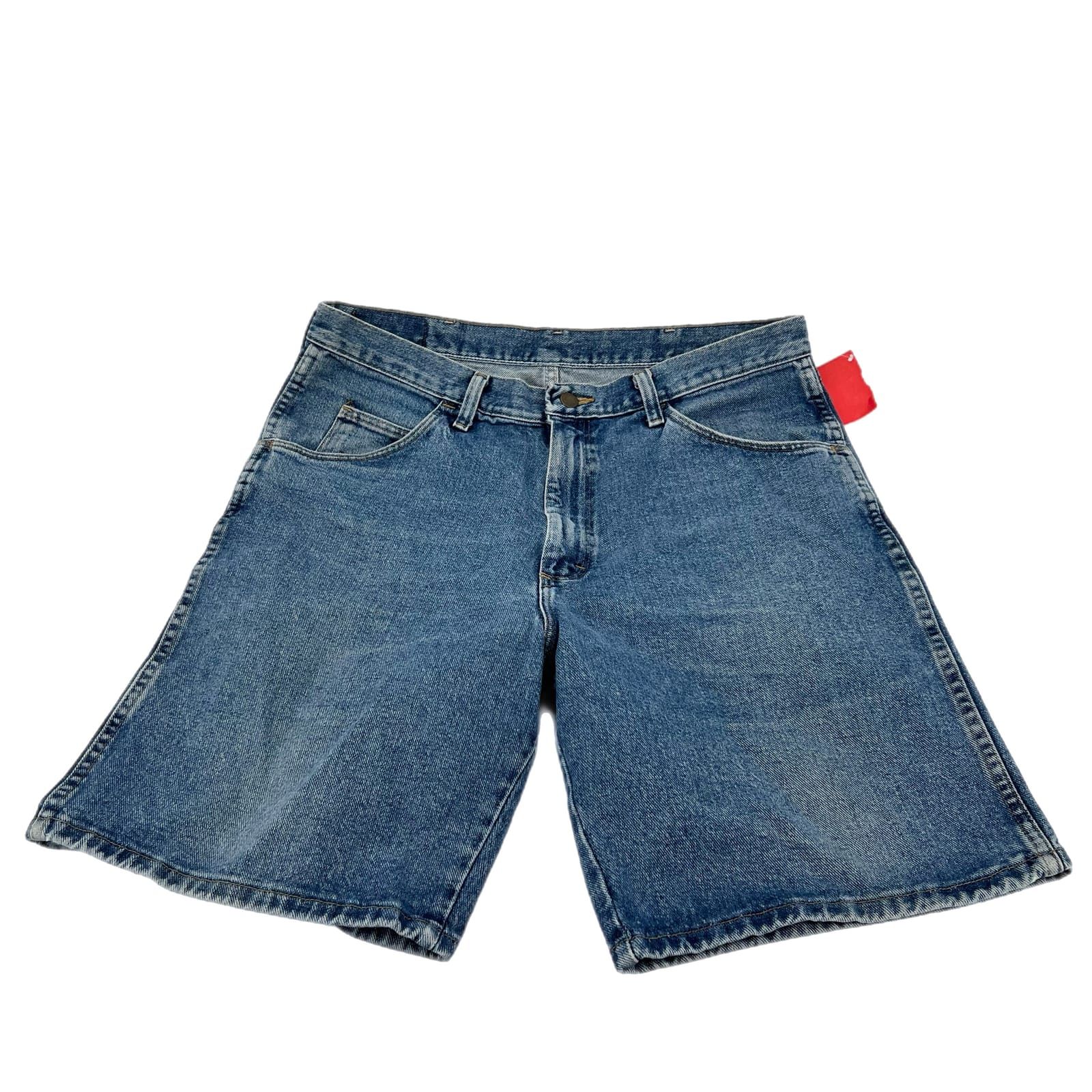 Wrangler Blue Baggy Denim Shorts