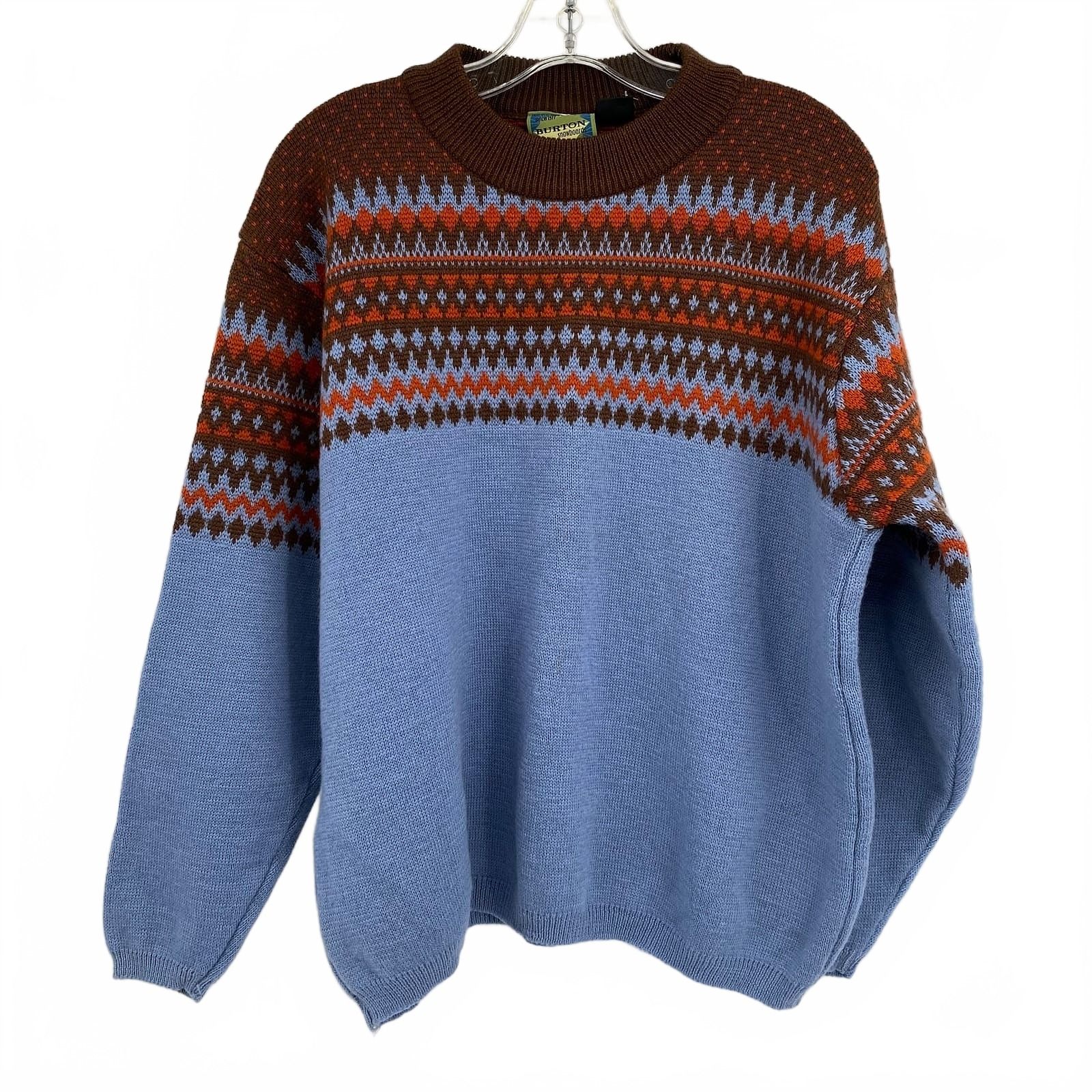 Burton Blue Brown Crew Neck Sweater