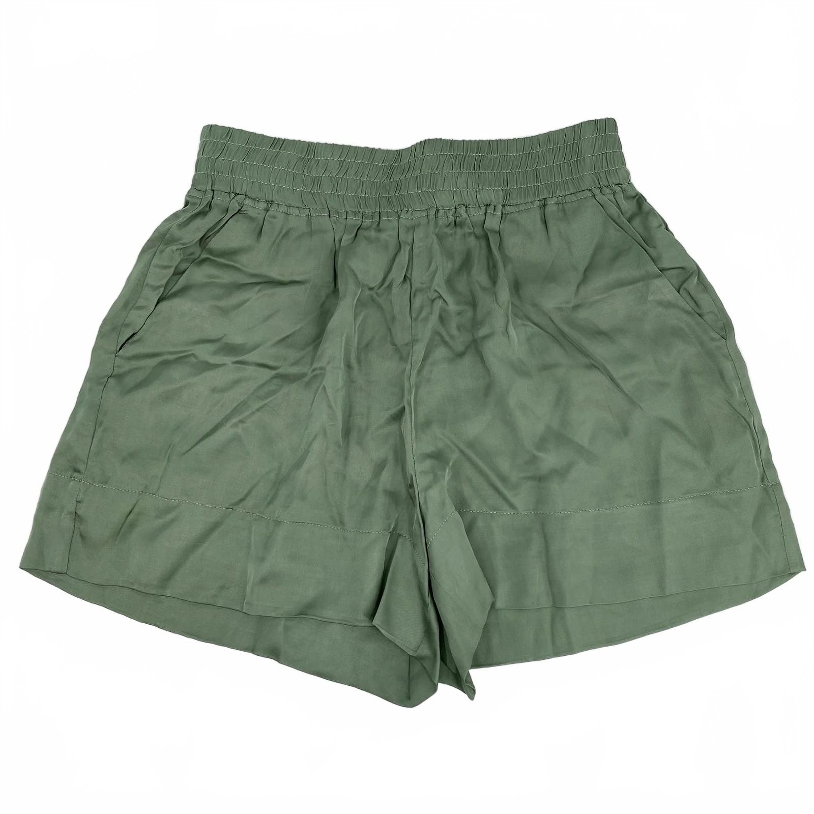 Perfectwhitetee Green Satin Shorts
