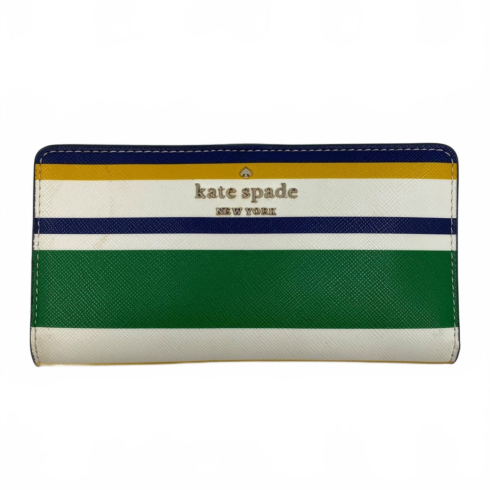 kate spade Navy Green Striped Wallet