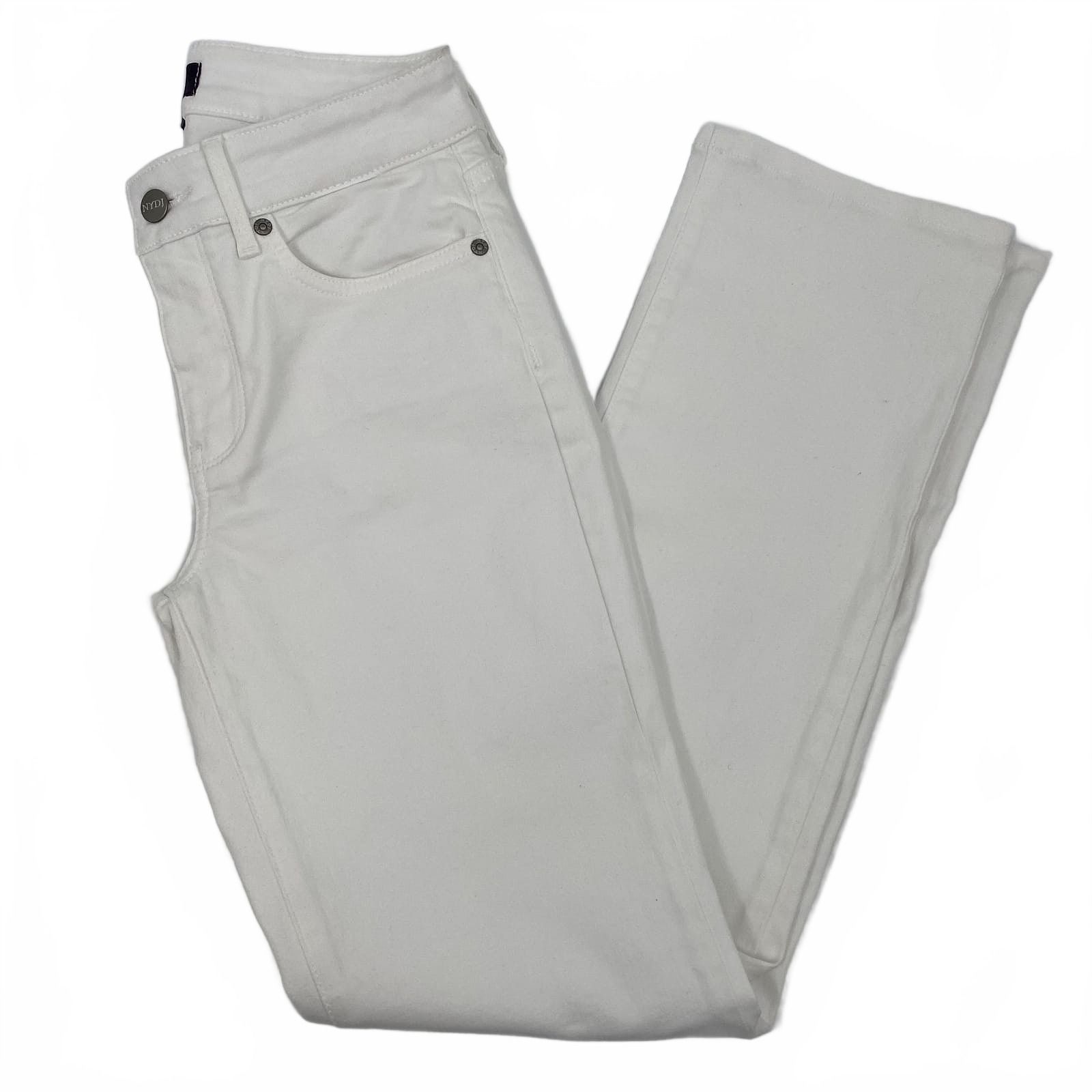 NYDJ White Marilyn Straight Leg Jeans