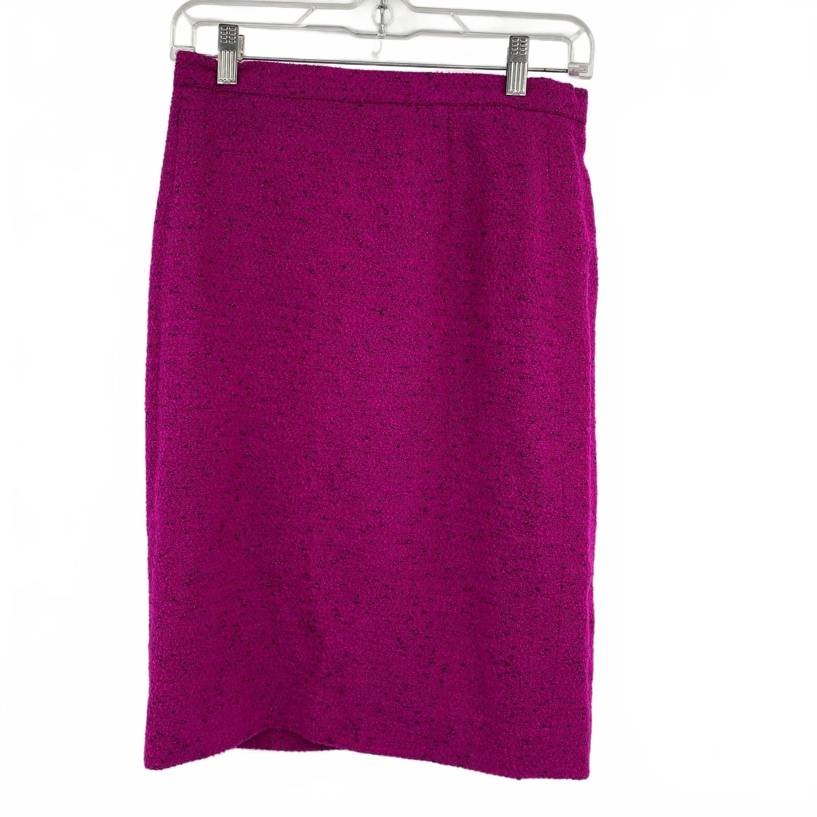 Escada Pink Wool/Nylon Tweed Pencil Skirt