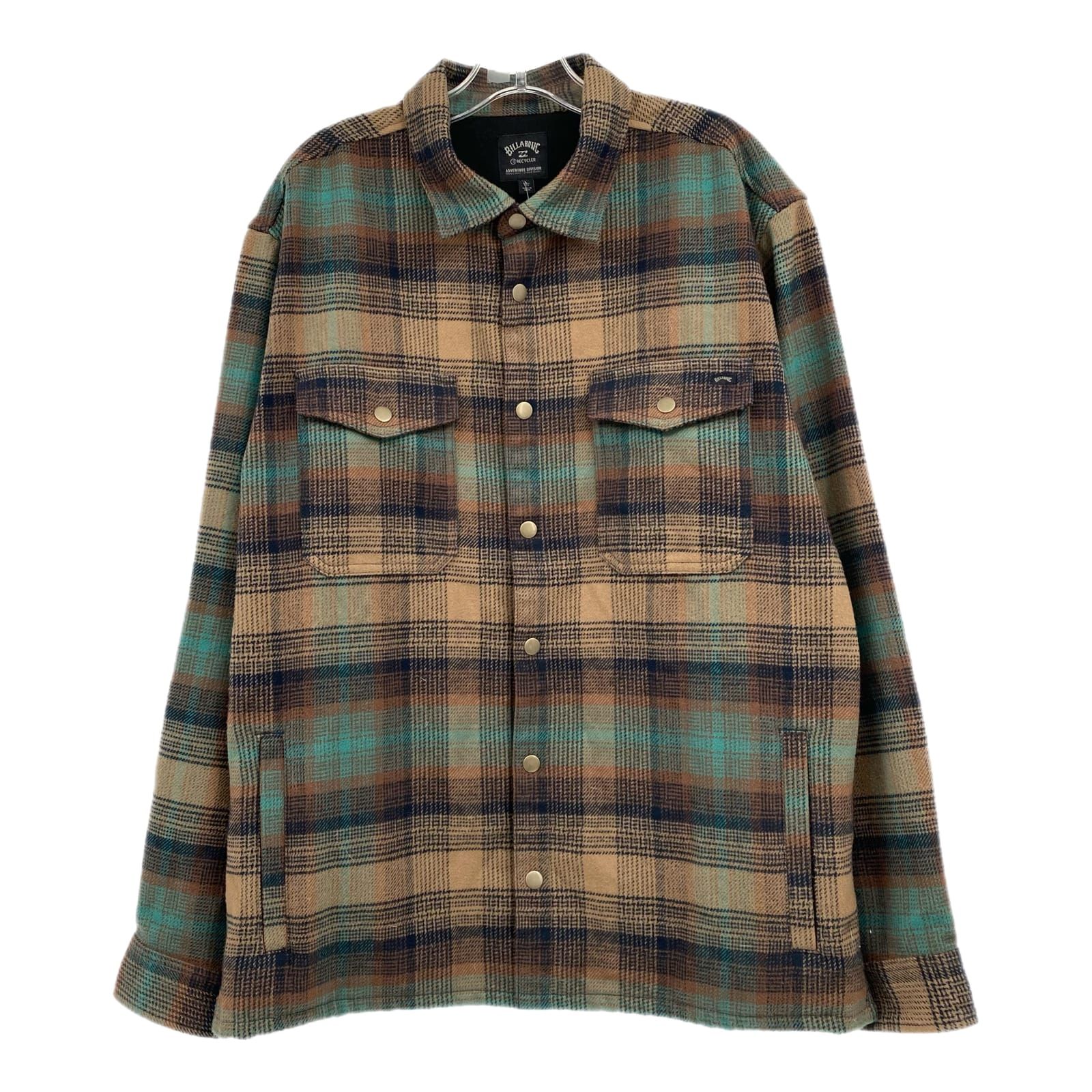 Billabong Brown Blue Plaid Shacket
