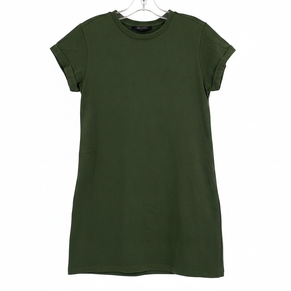 All Saints Green Anna T-Shirt Mini Dress