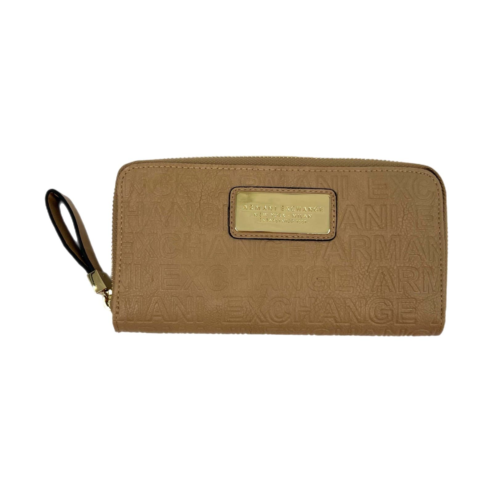 Armani Exchange Tan Logo Wallet
