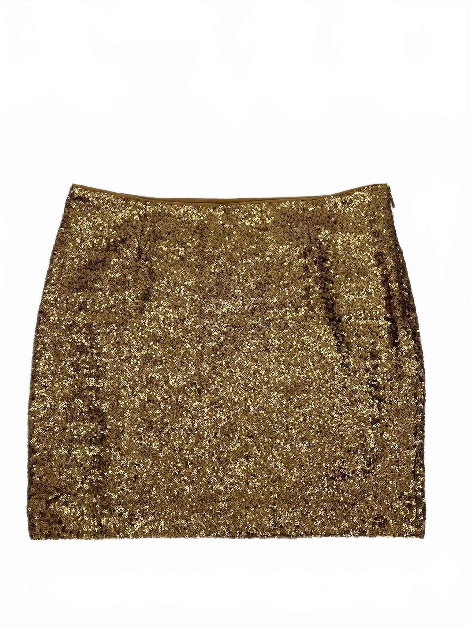 Cache Gold Sequin Mini Skirt
