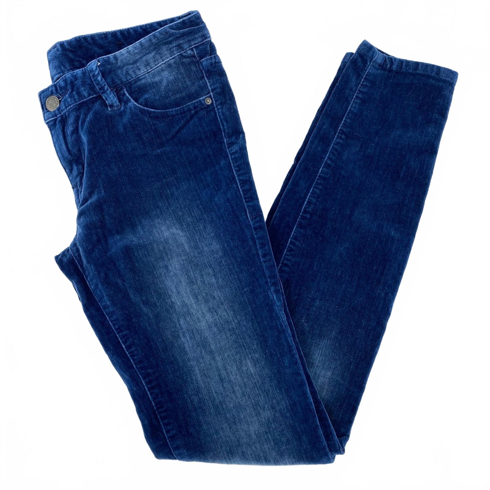 Armani Exchange Blue Velour Skinny Pants