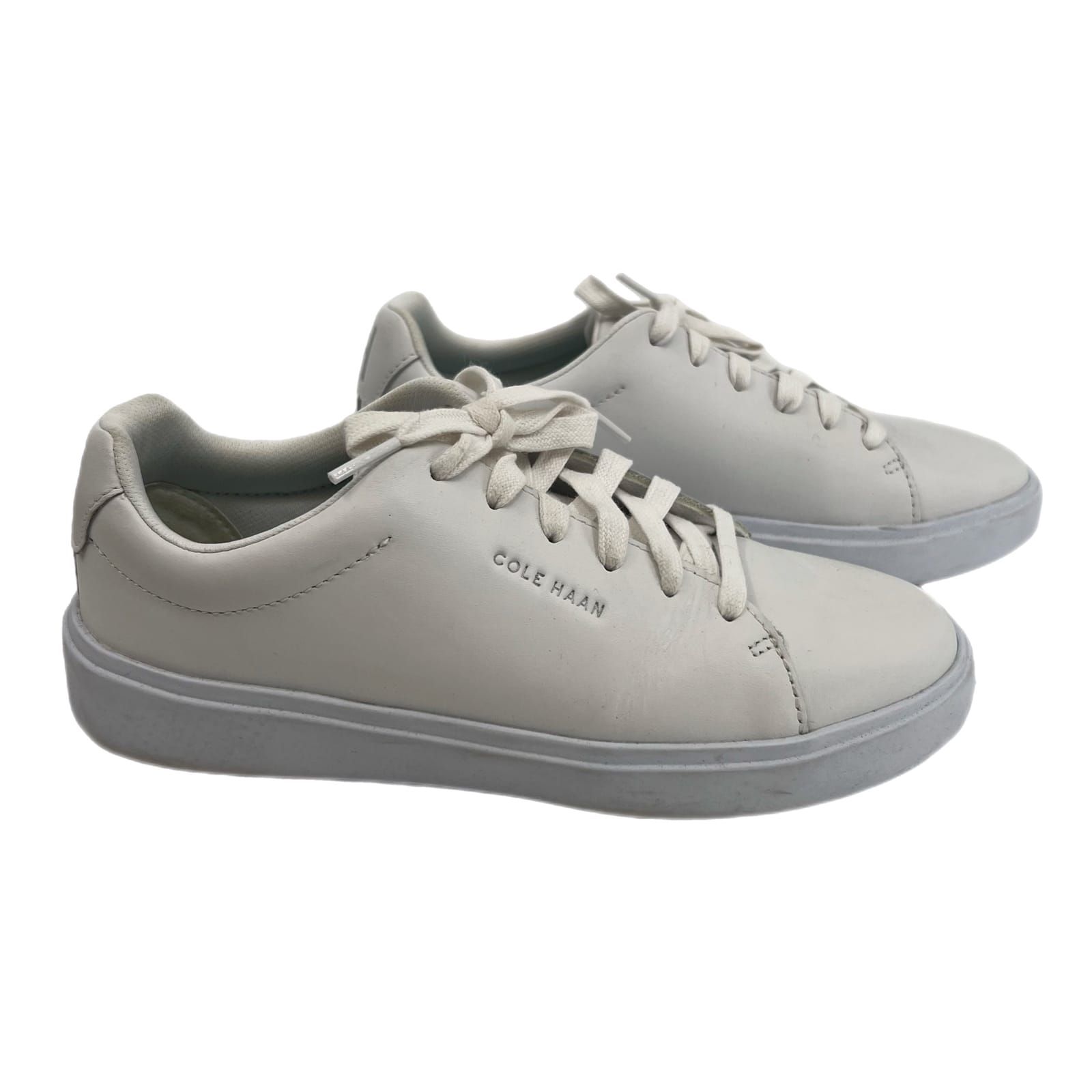 Cole Haan White Classic Lace Up Sneakers