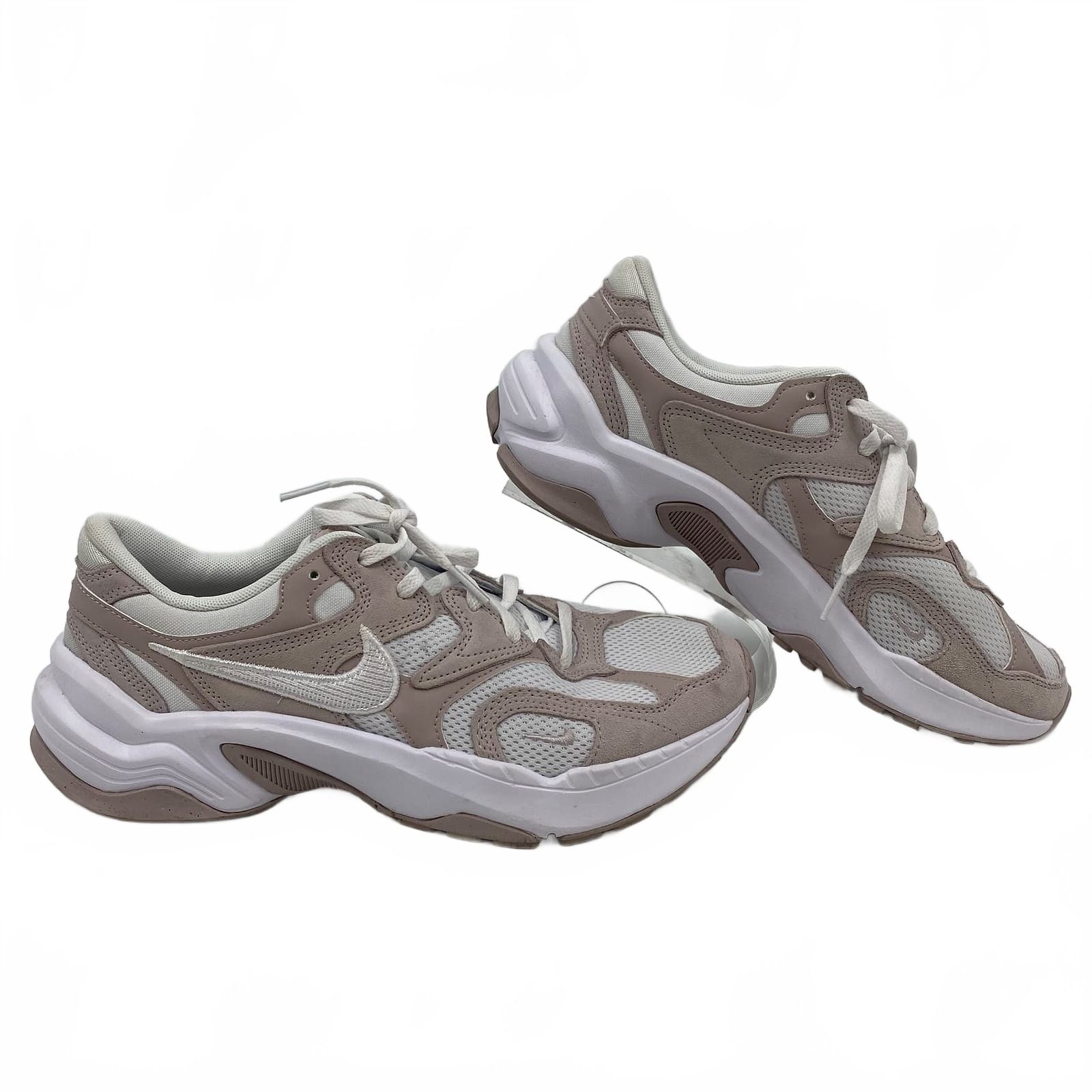 Nike White Taupe AL8 Running Sneakers
