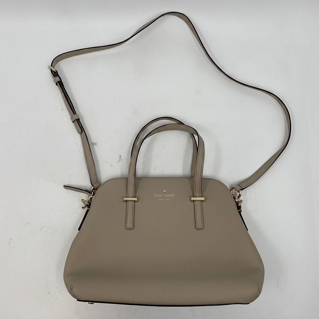 Kate Spade Beige Leather Top Handle Crossbody Bag