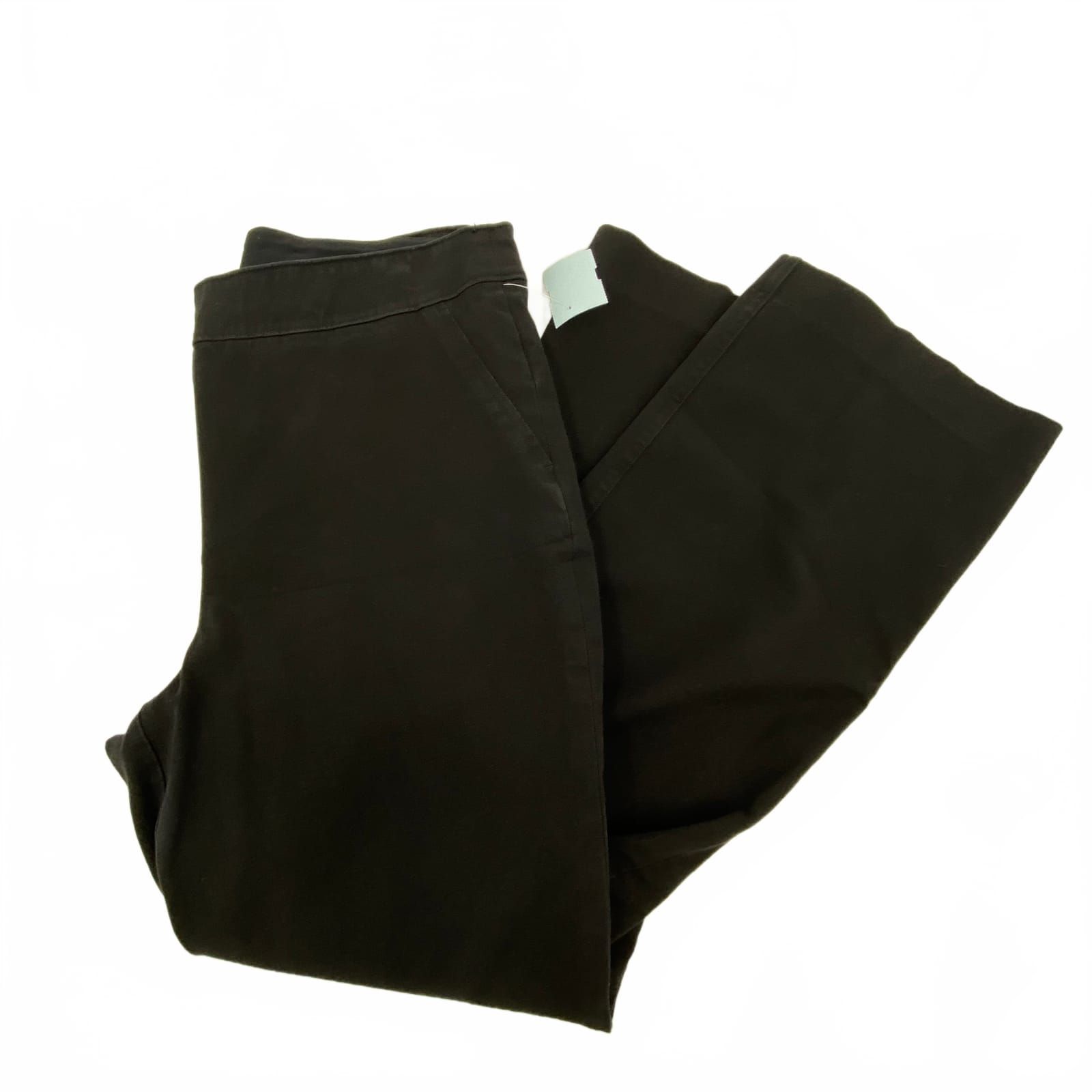 SPANX Black Cotton-Rayon Boot Cut Pants