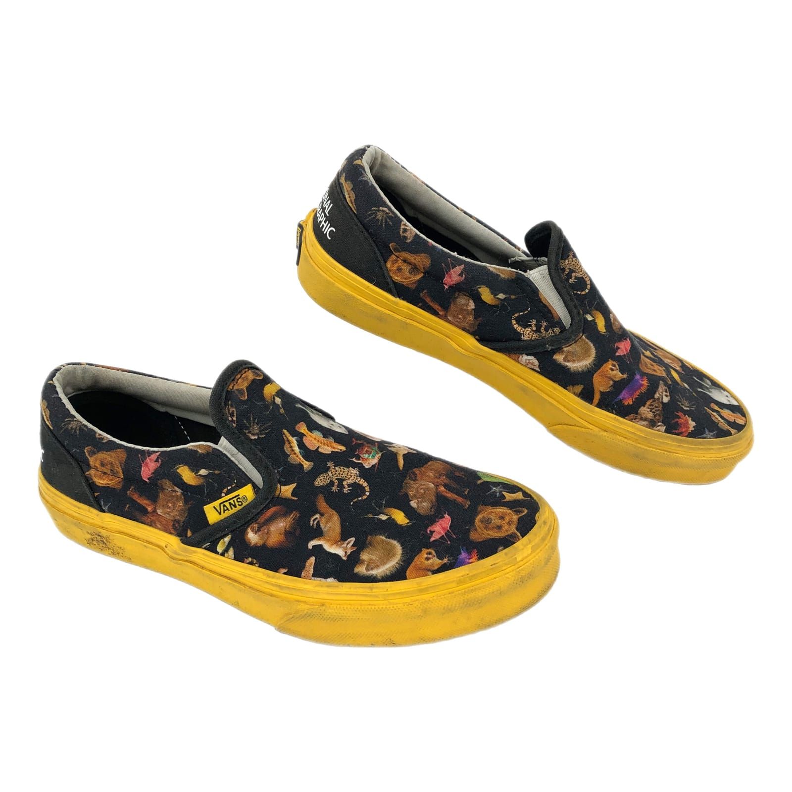 Vans Black/Yellow Animal Print Sneakers