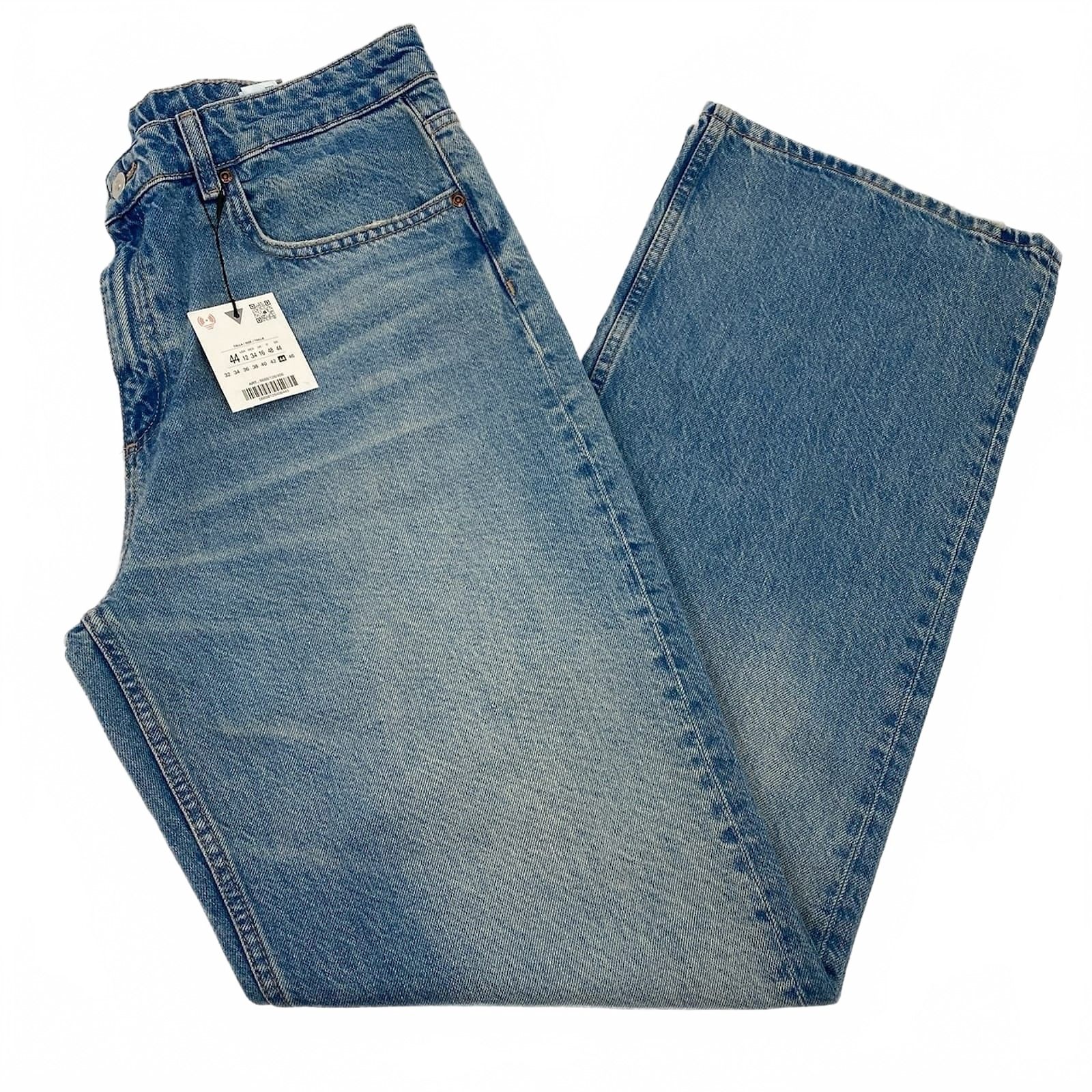 Zara Light Wash Wide Leg Jeans
