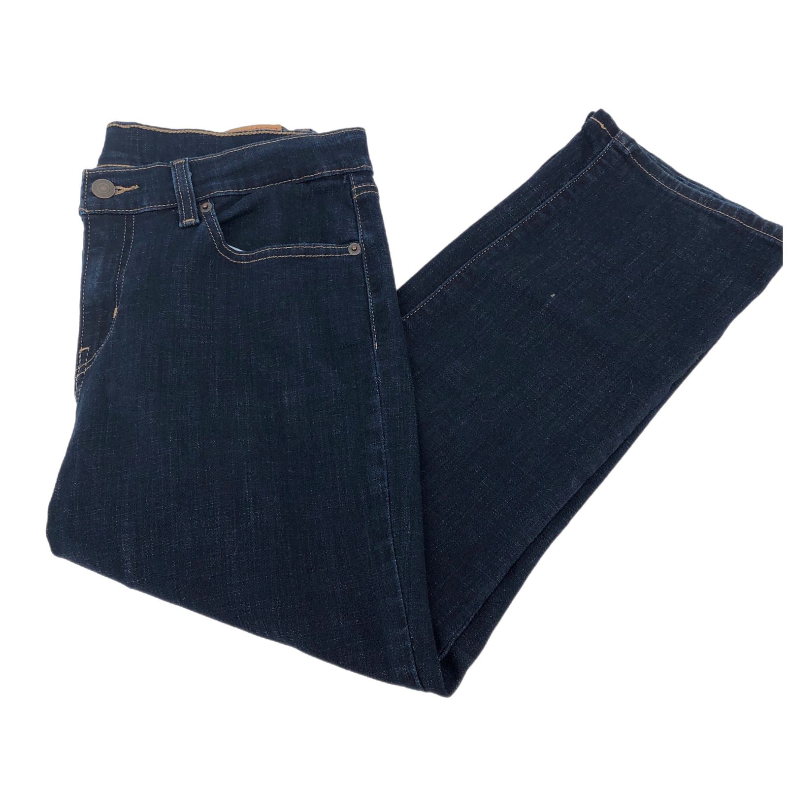 Levi's Blue Dark Denim Straight Leg Jeans