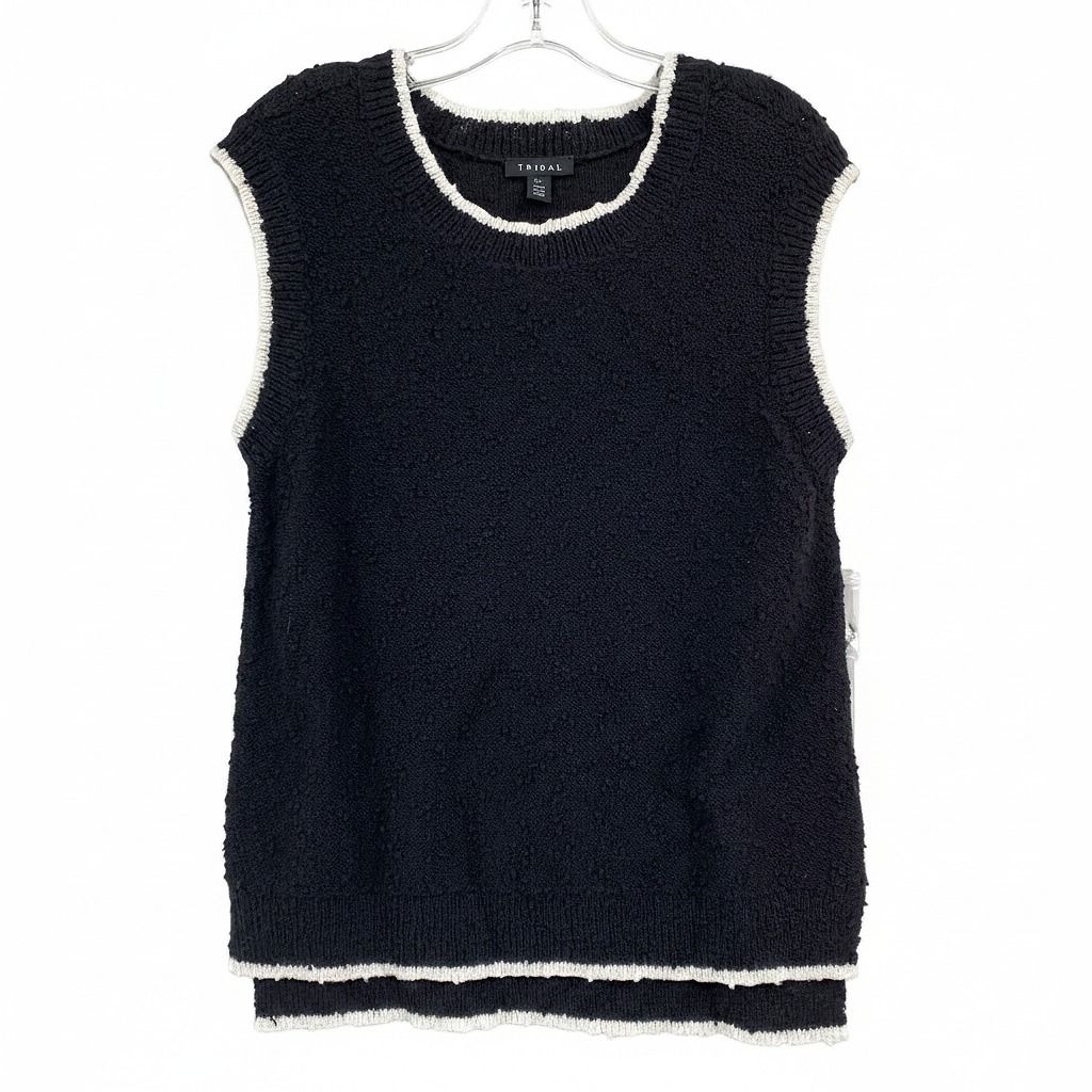 Tribal Black White Knit Tank
