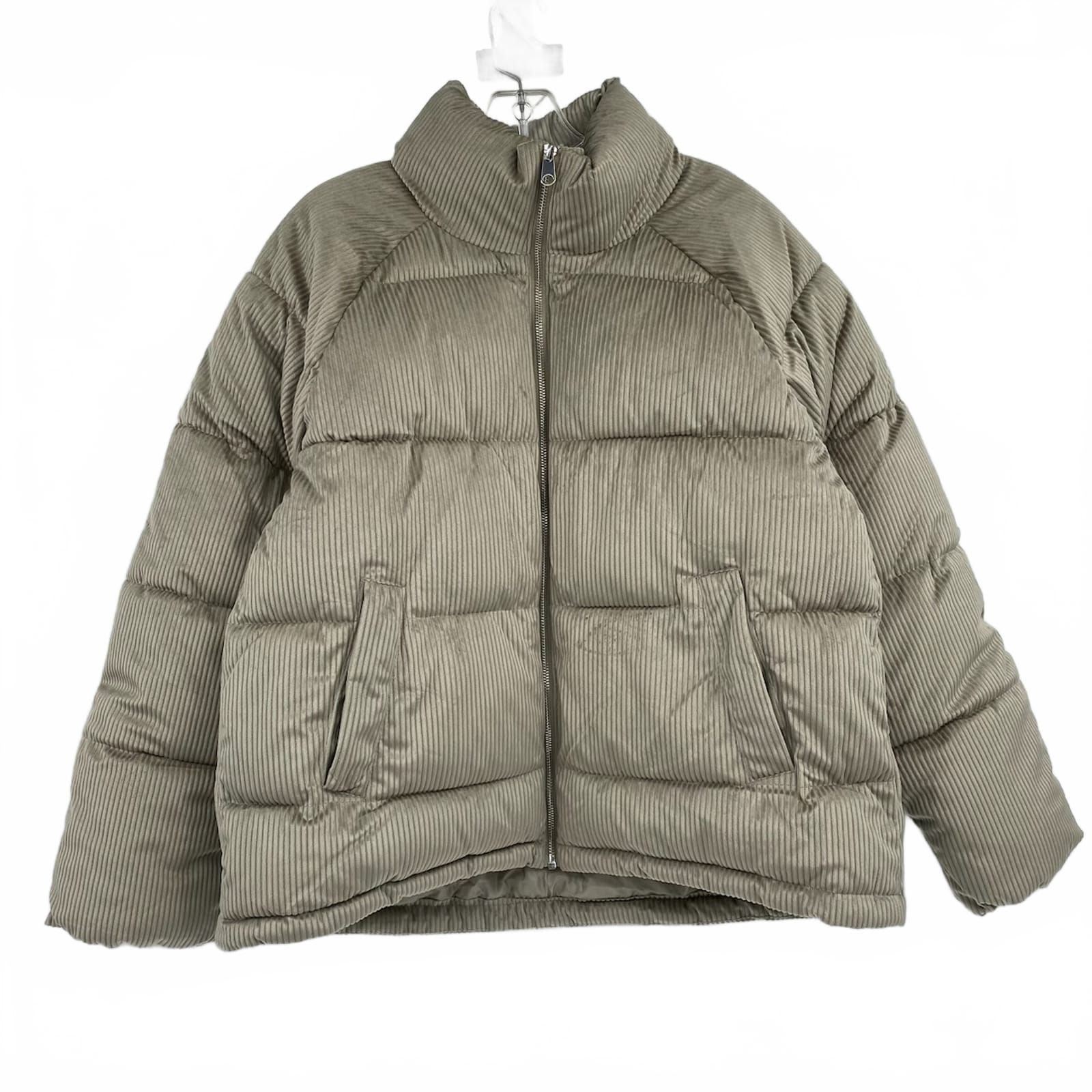 Vero Moda Green Corduroy Puffer Coat