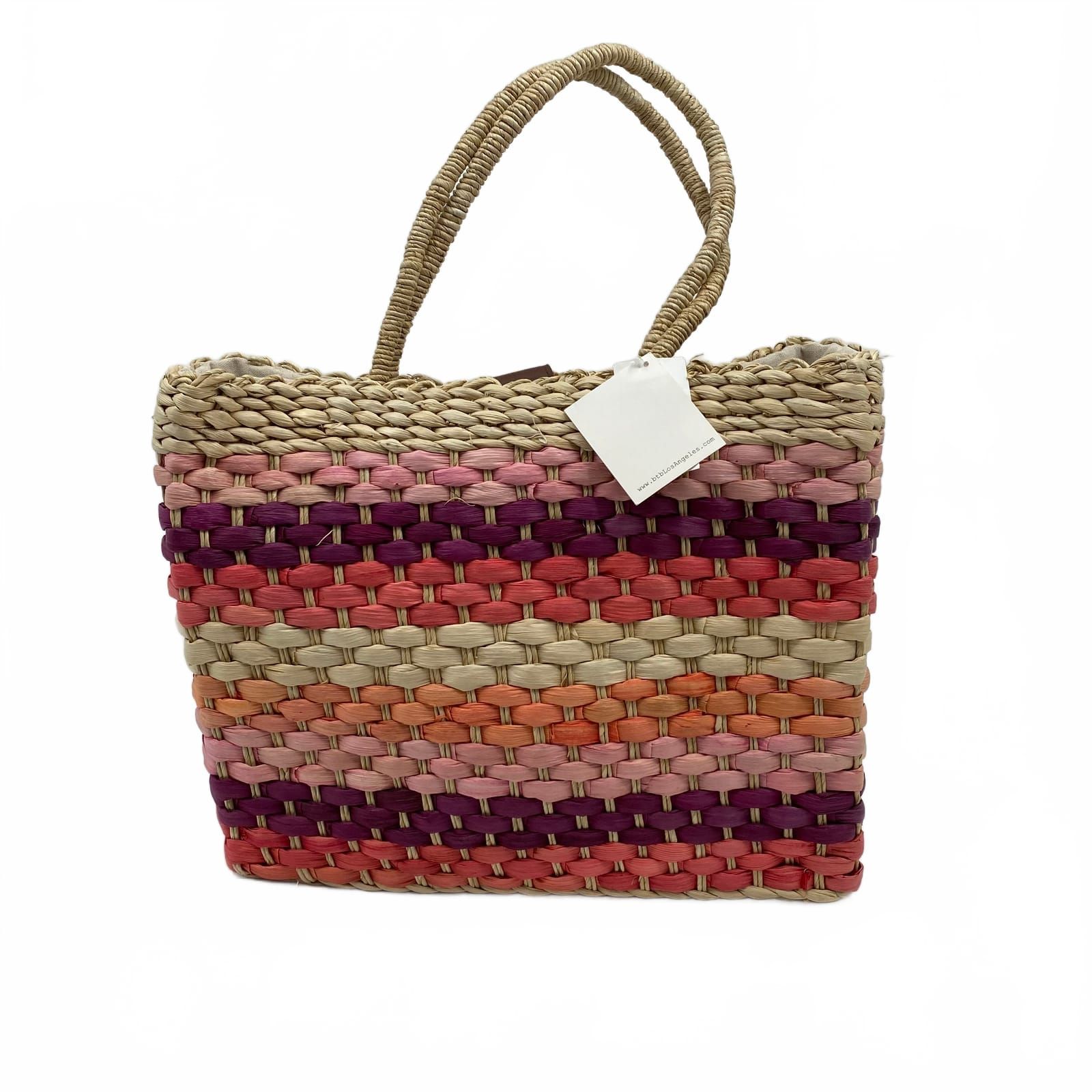 BTB La Beige Straw-Woven Tote