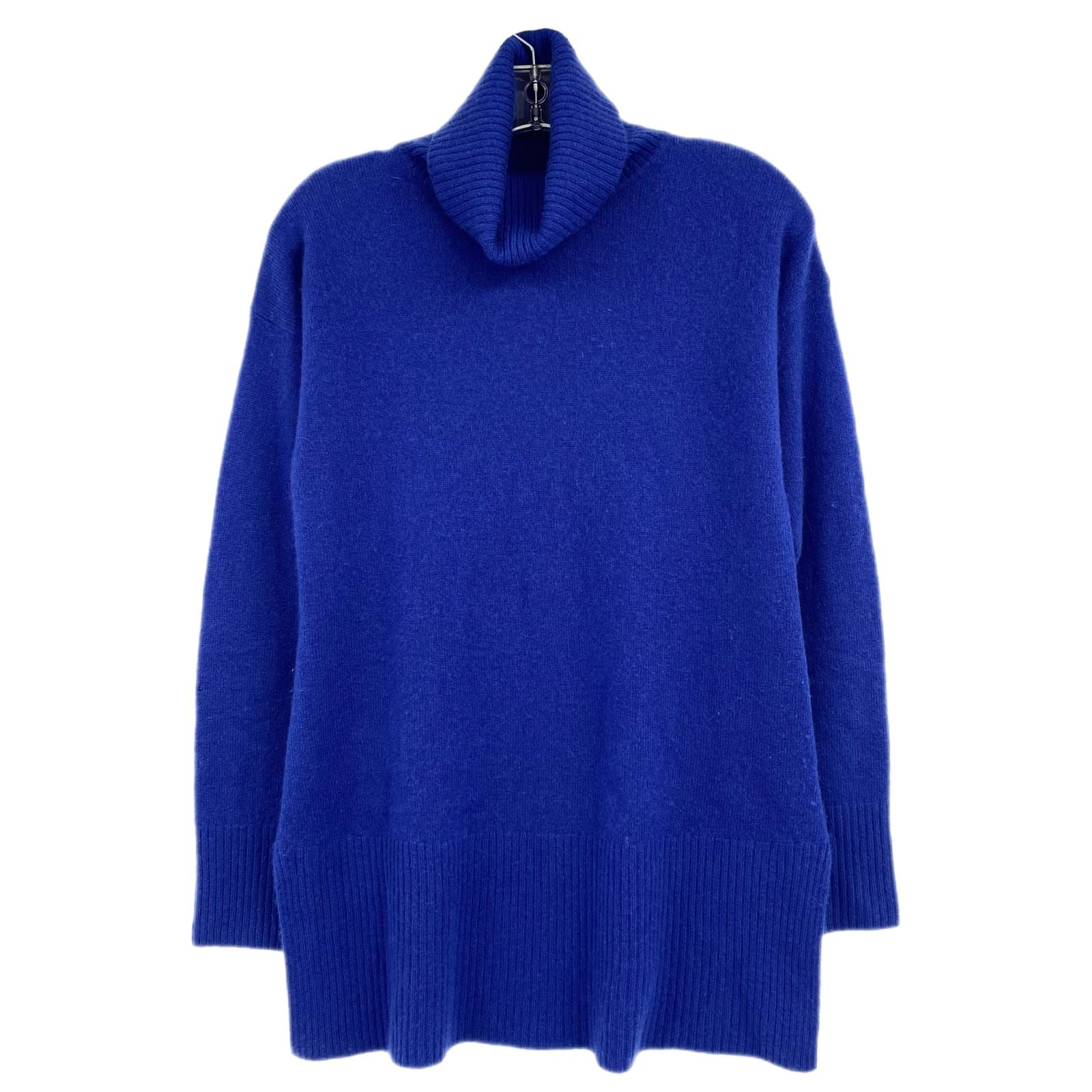 Caslon Blue 2-Ply Cashmere Turtleneck Sweater