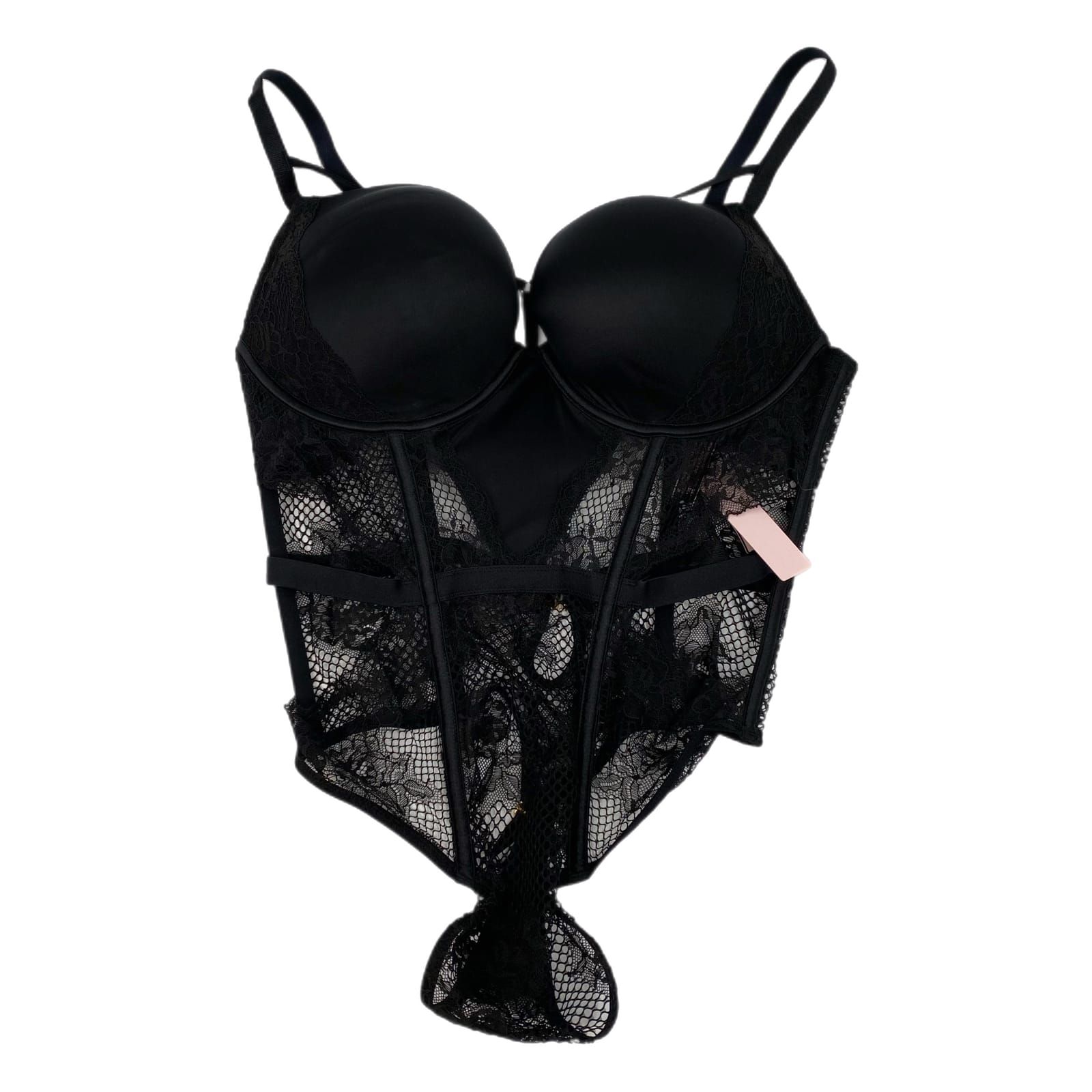 Victoria's Secret Black Lace Thong Bodysuit