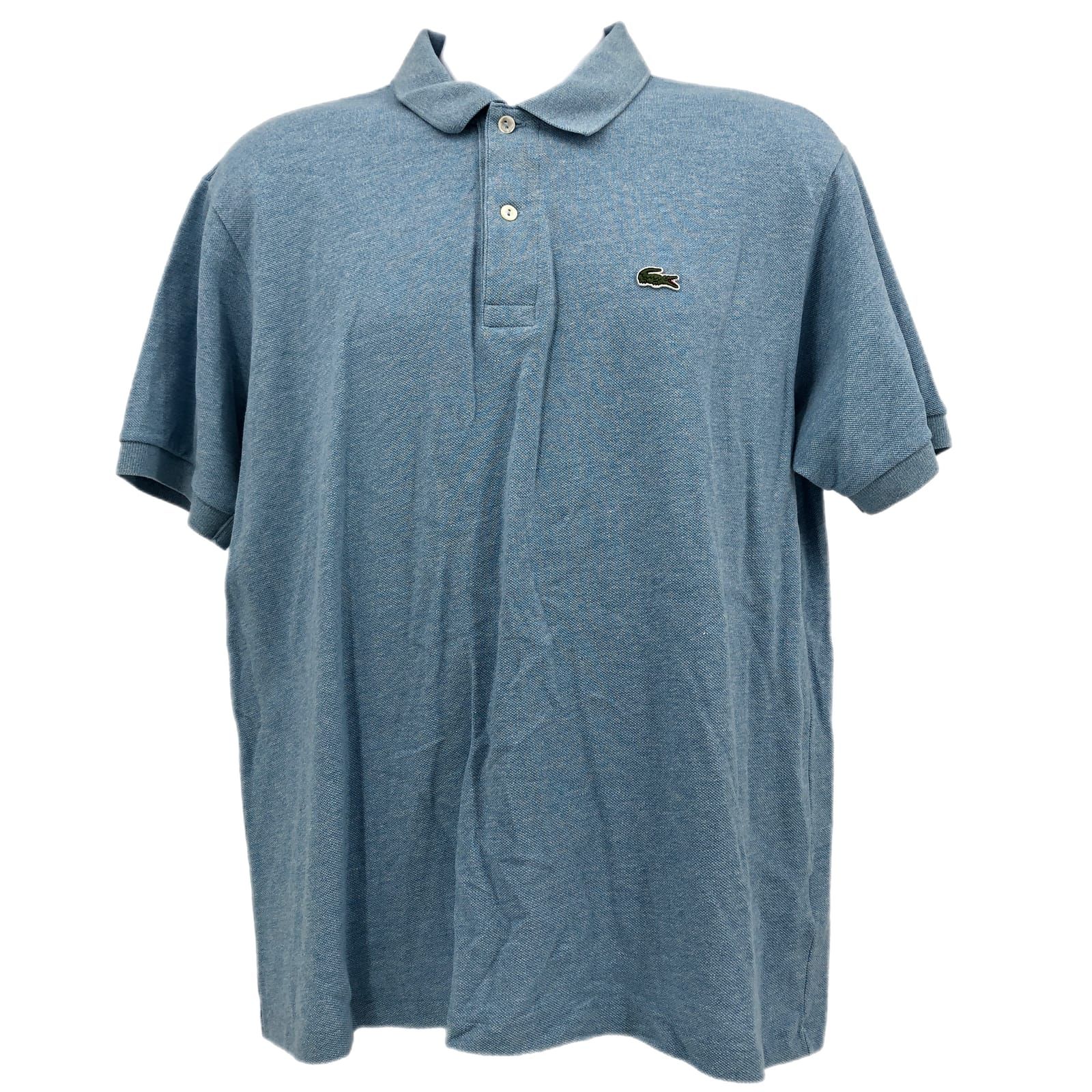Lacoste Blue Polo Shirt Collared Short Sleeve Embroidered