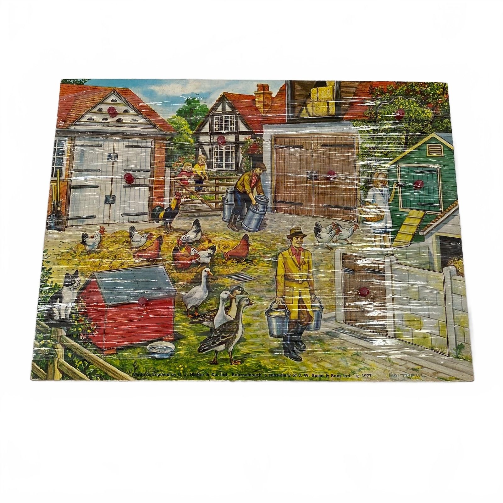 G.J Hayter & Co 1970s Wooden Farmland Puzzle