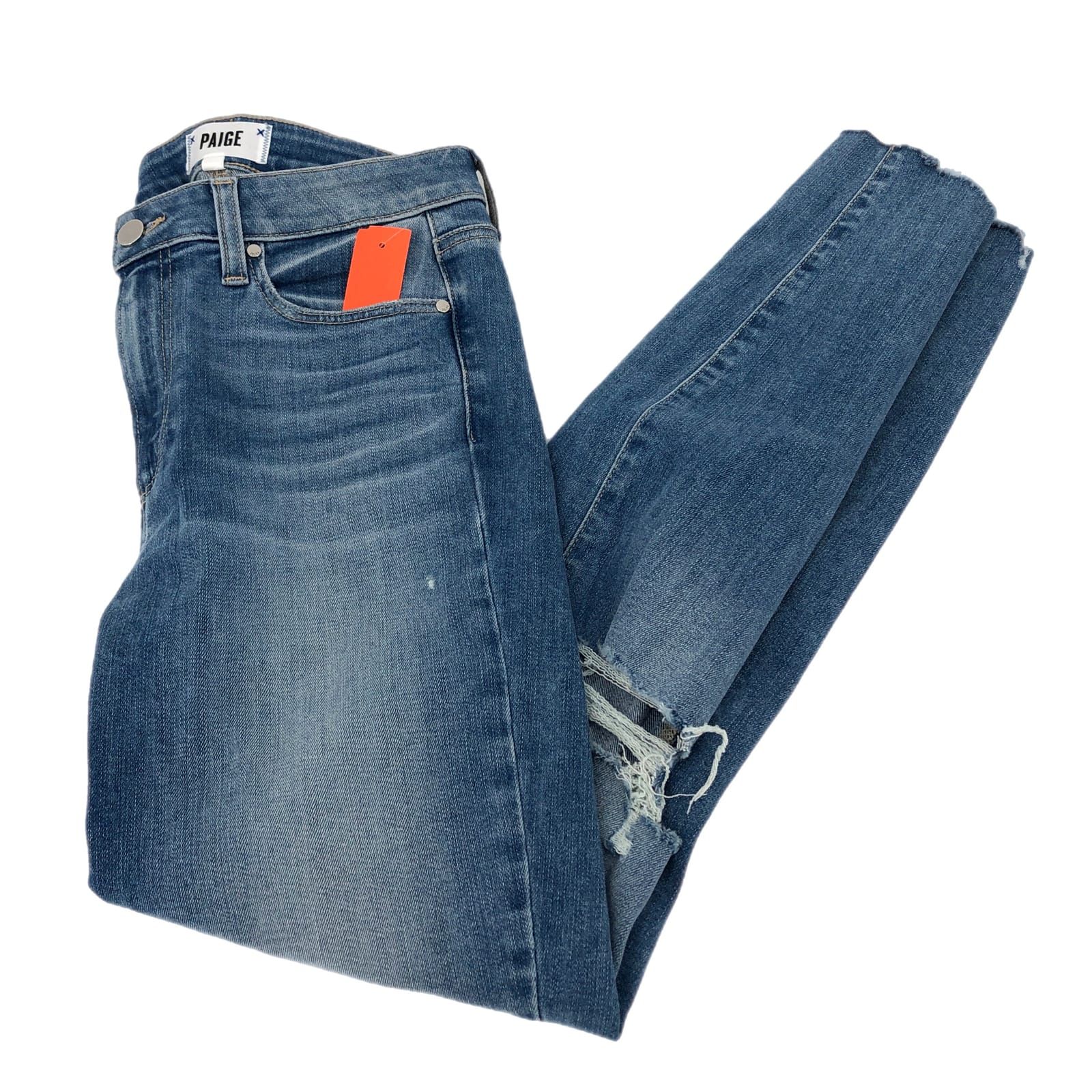 PAIGE Blue Straight Leg Jeans