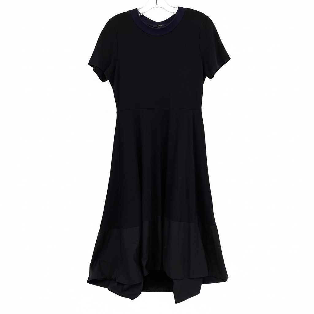 COS Black Navy Midi Dress