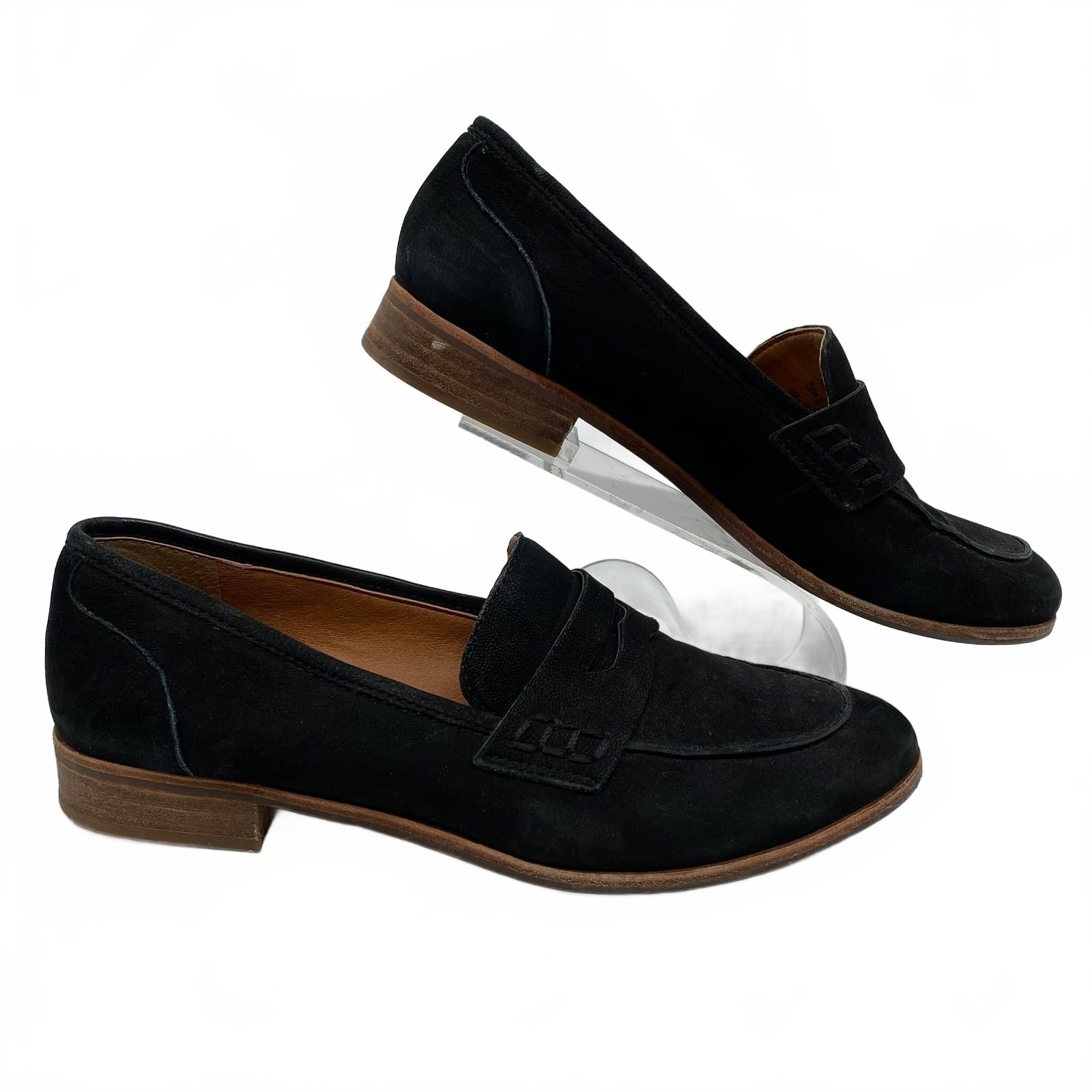 Franco Sarto Black Leather Loafers