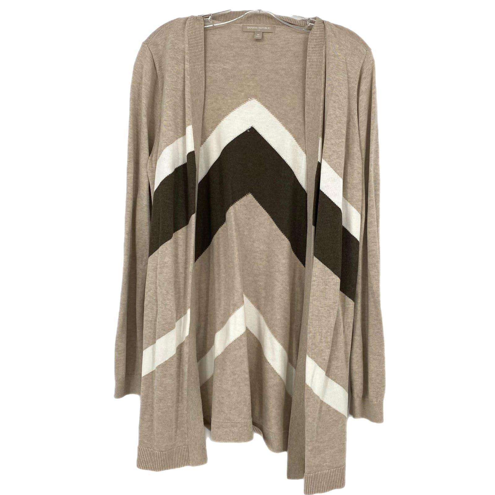 Banana Republic Beige & Brown Cardigan Sweater