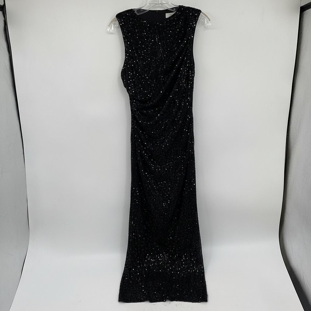 Quiz Black Sequin Maxi Dress
