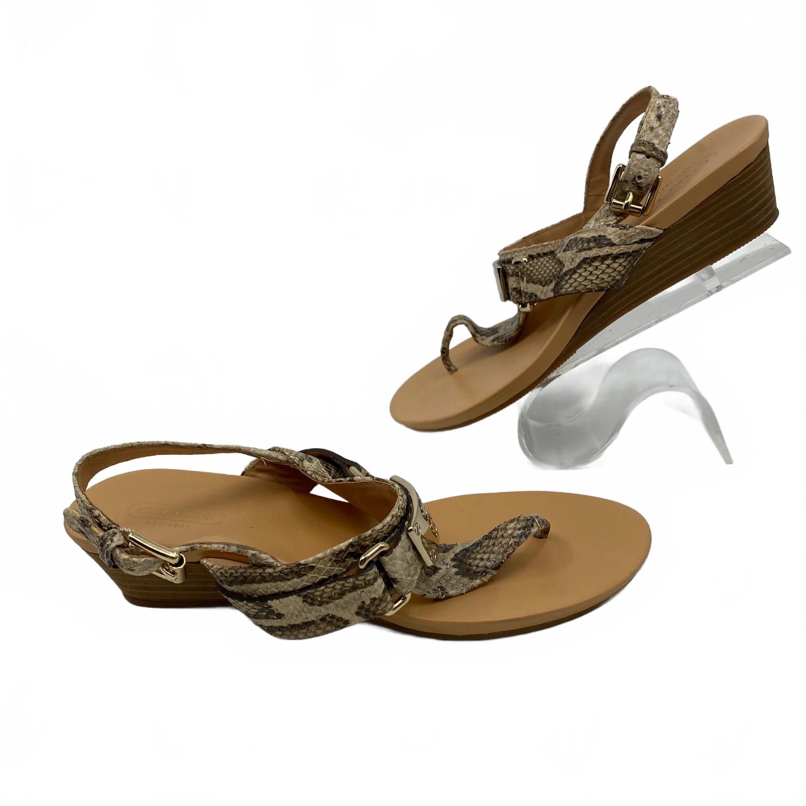 Coach Brown Leather Sandals