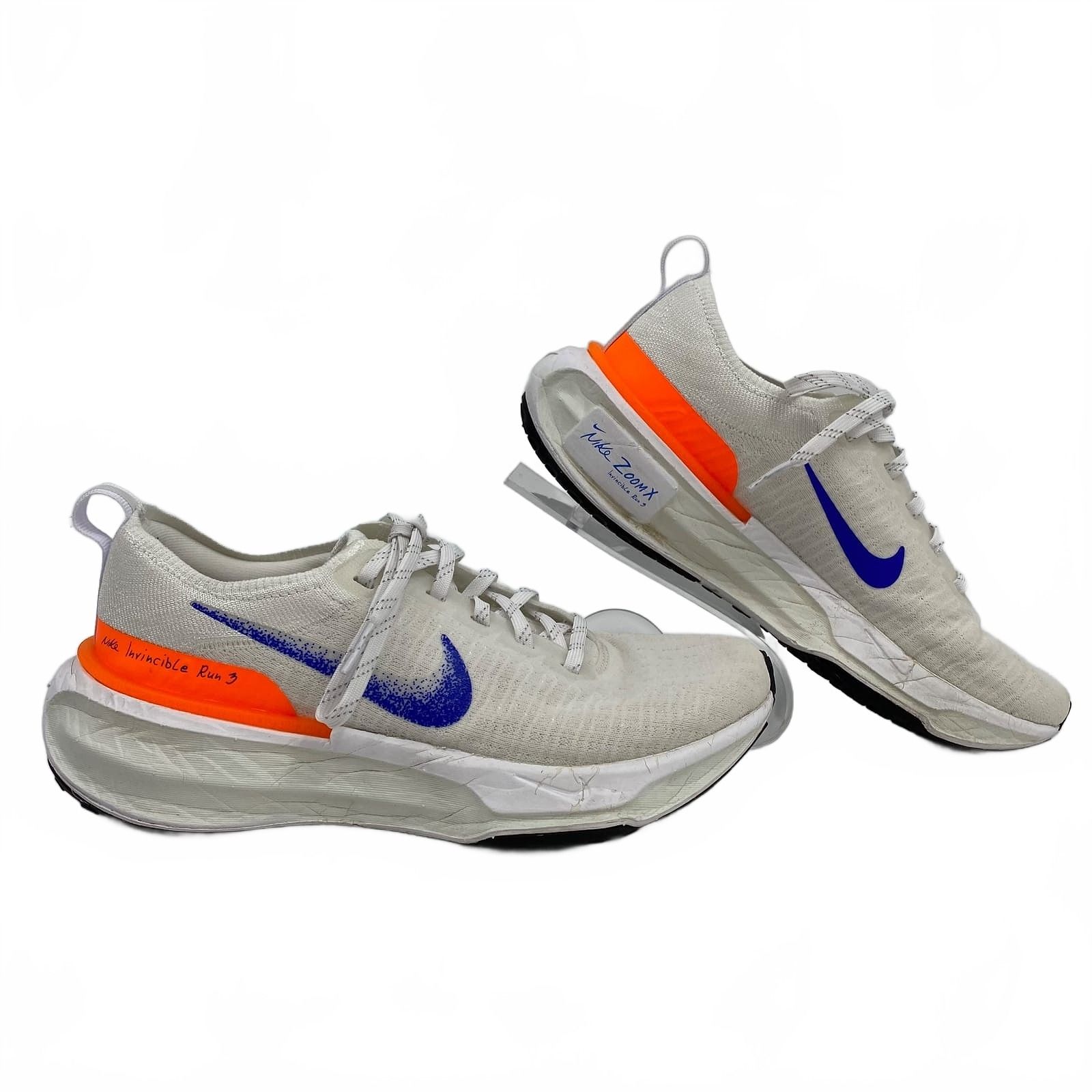 Nike White Orange Zoom X Invincible Run 3 Sneakers