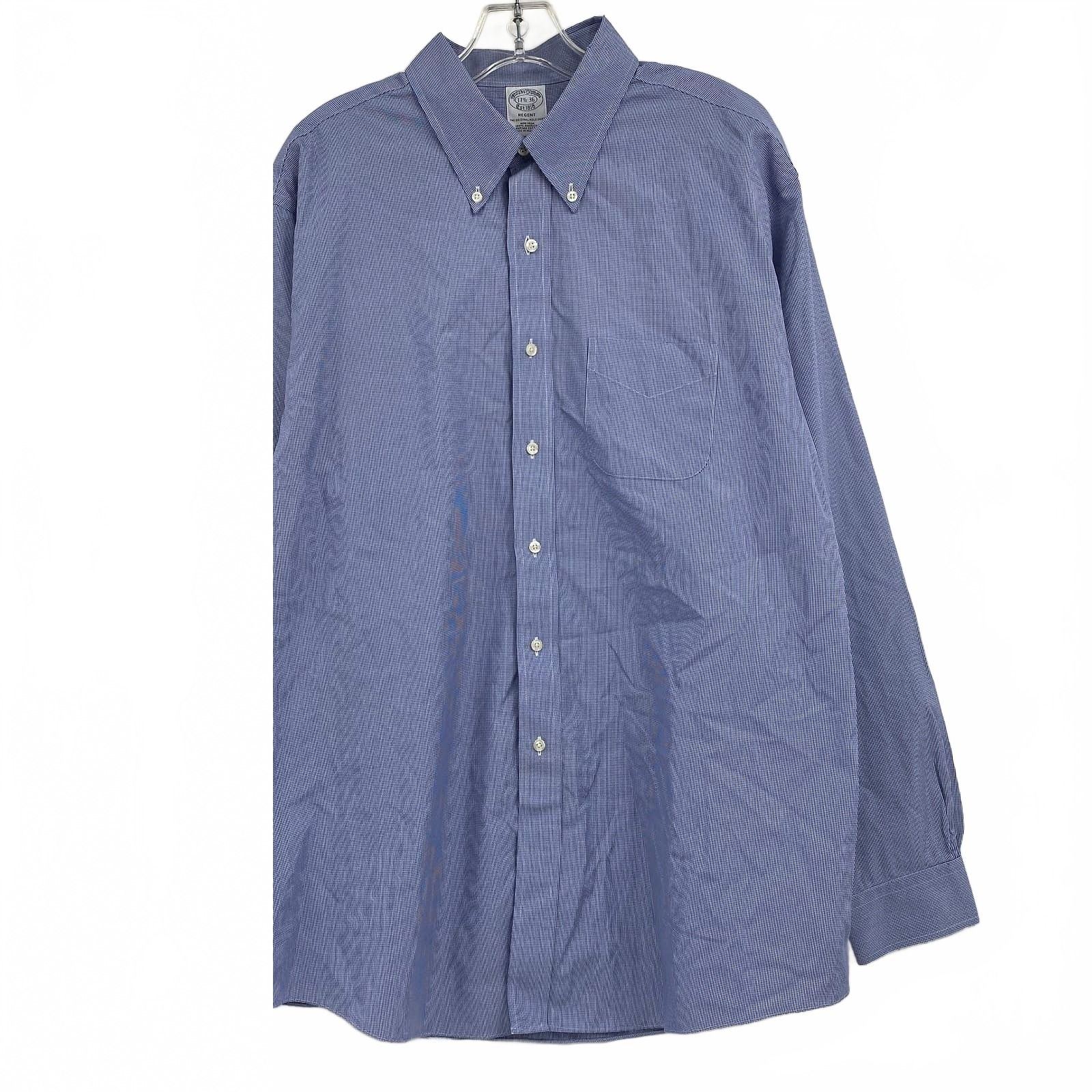 Brooks Brothers Blue Houndstooth Dress Shirt