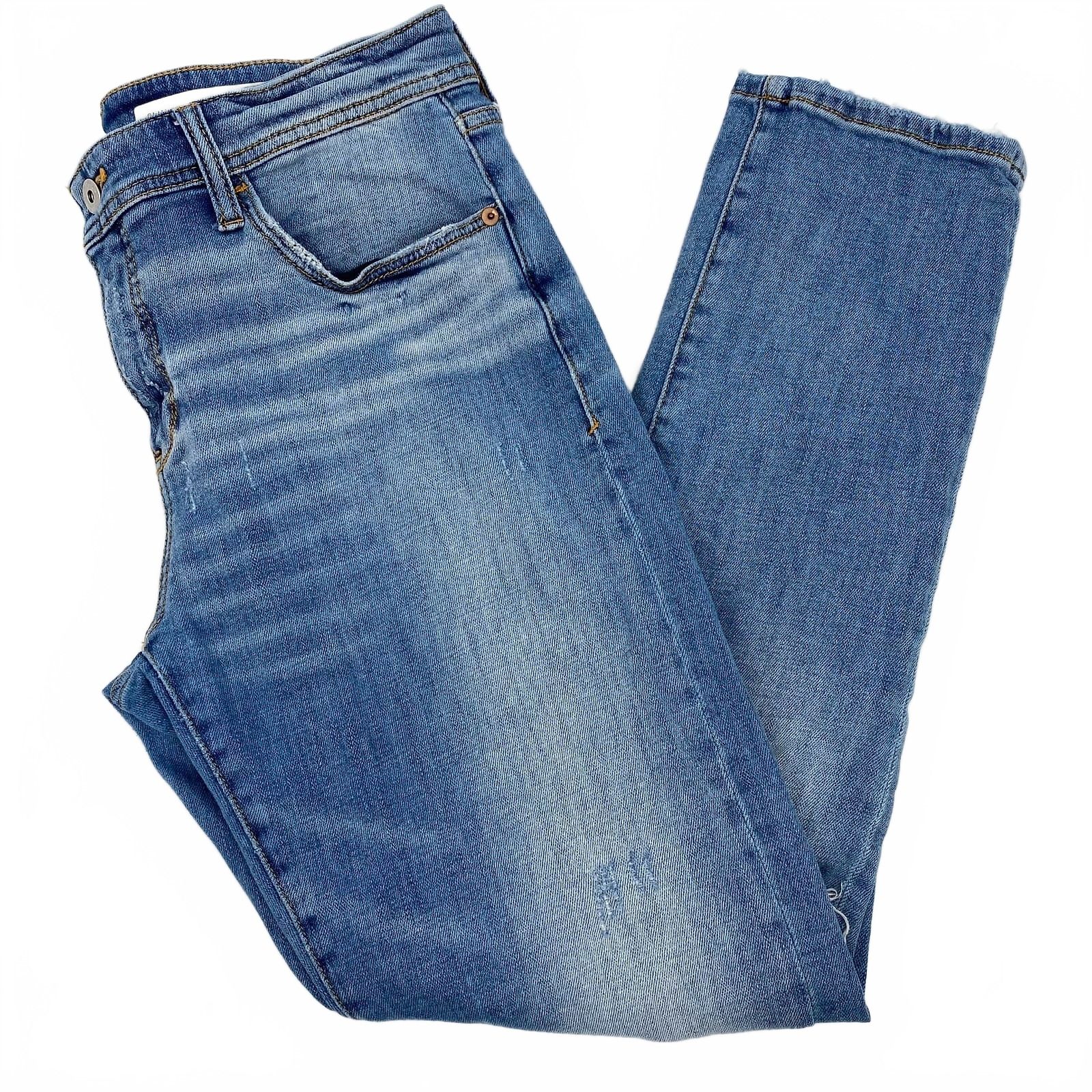 Pilcro & the Letterpress Light Wash Distressed Slim Boyfriend Jeans