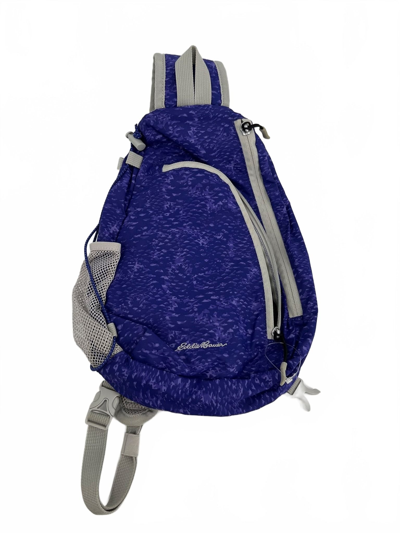 Eddie Bauer Purple Sling Crossbody Pinecone Pattern