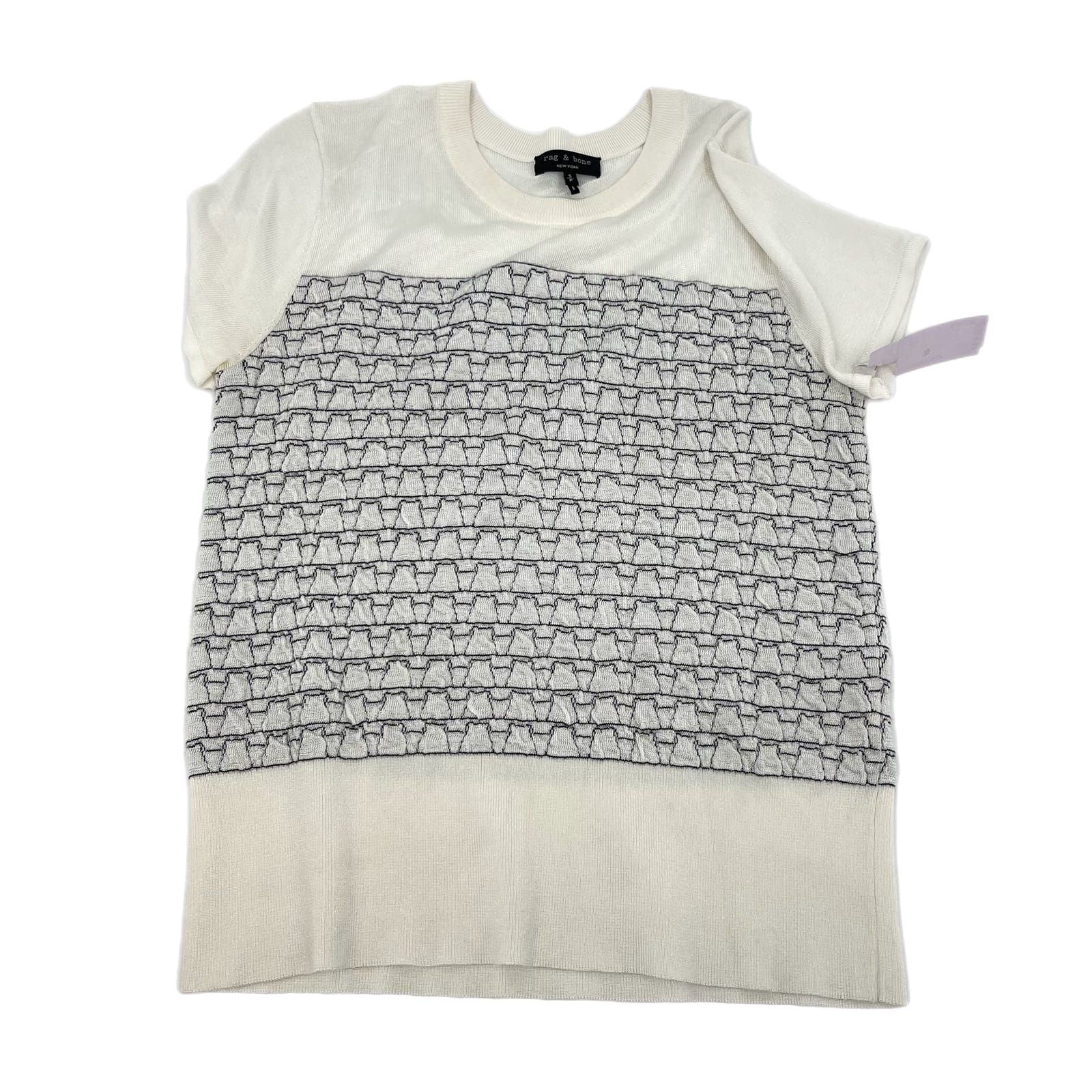 rag & bone White/Black Classic Polo Tees