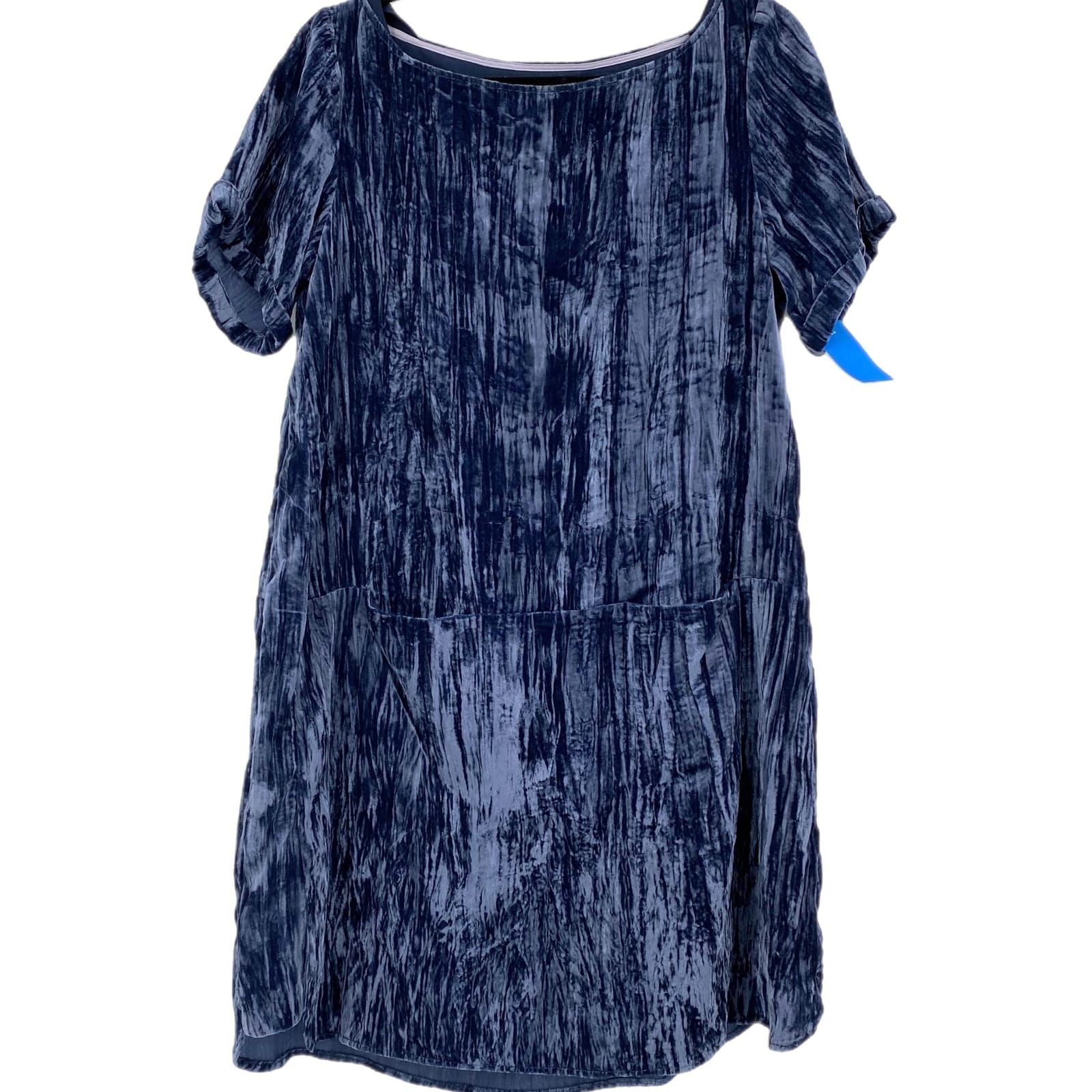 Floreat Blue Velvet Mini Dress