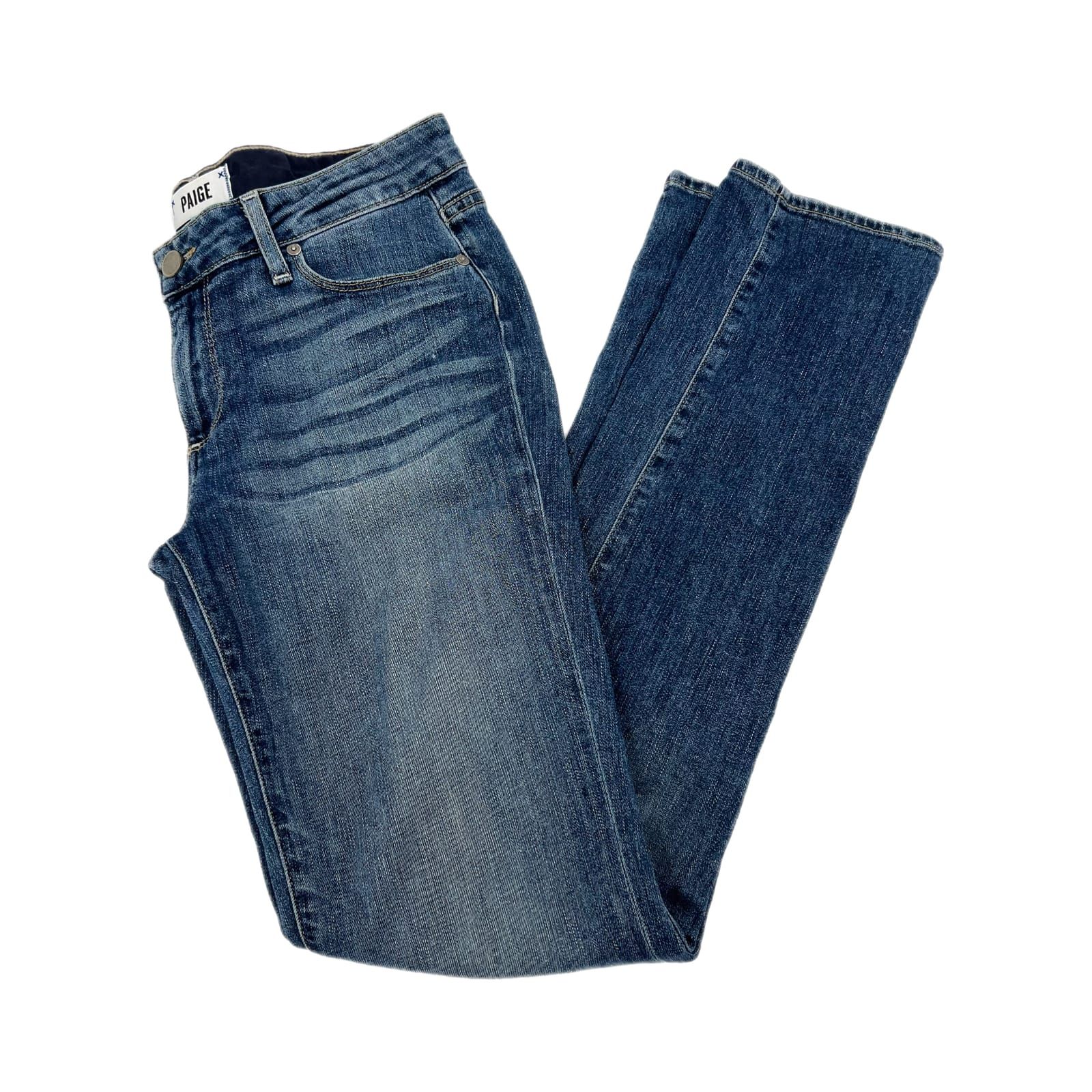 PAIGE Blue Dark Wash Skinny Jeans