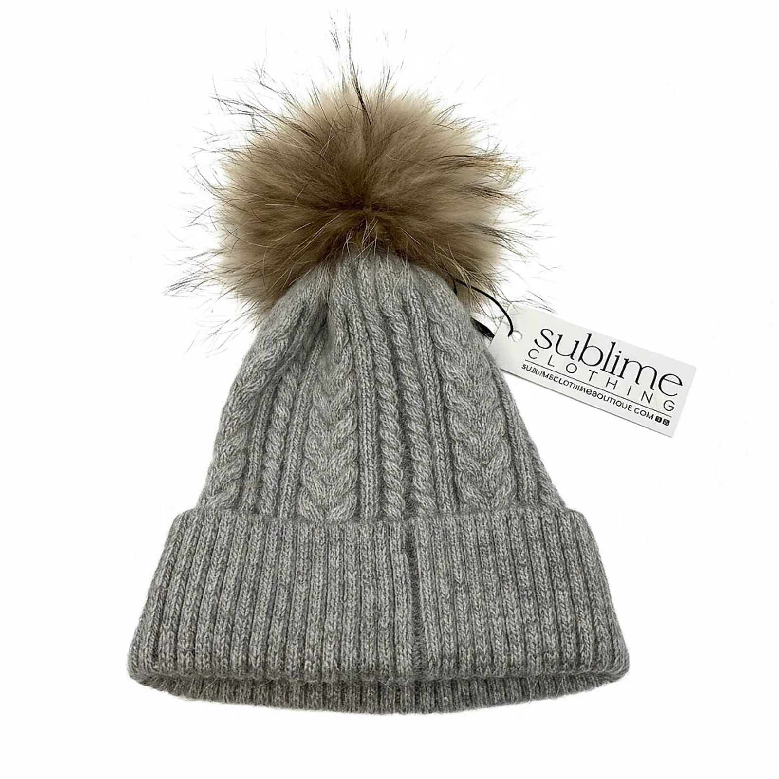 Sublime Gray Cashmere Beanie