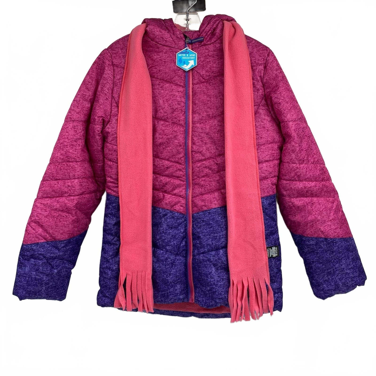 Swiss Alps Pink Purple Puffer Jacket