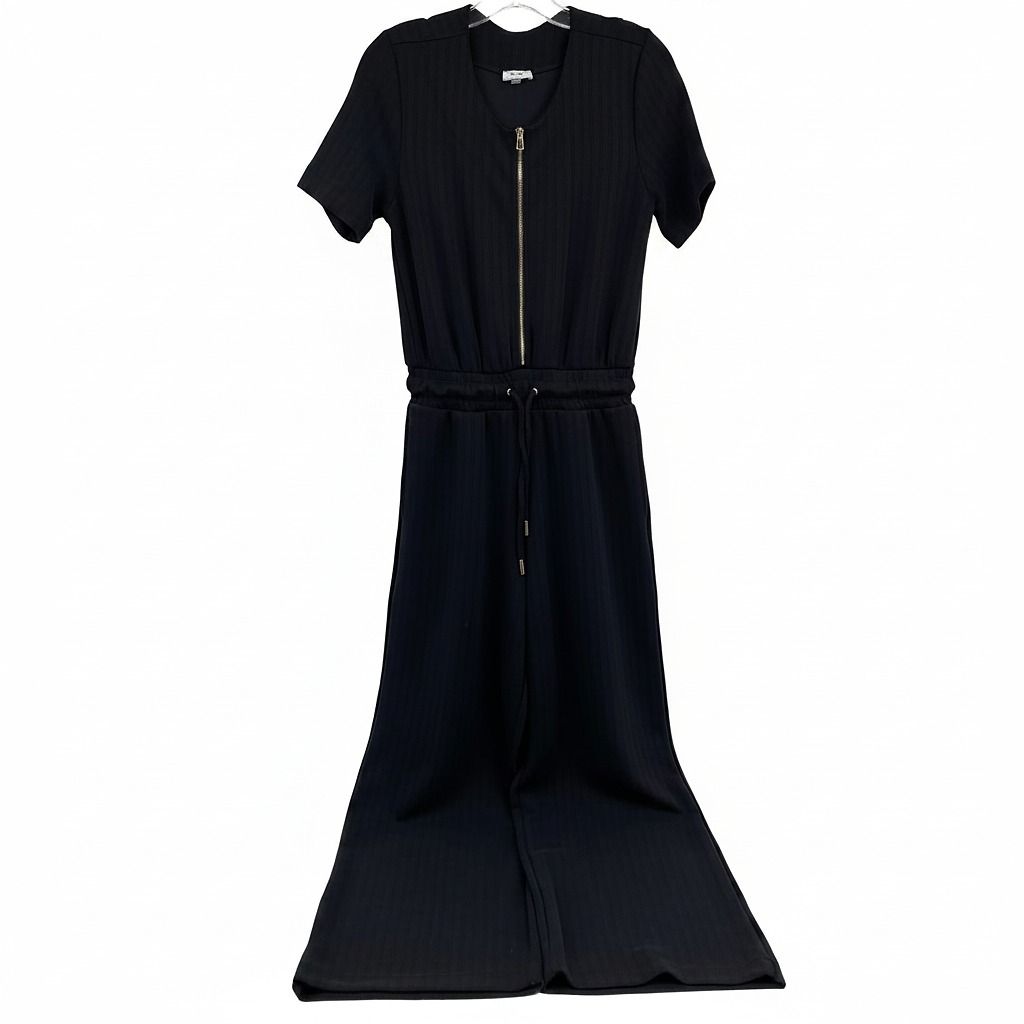 Splendid Black Zip Front Wide Leg Jumpsuit
