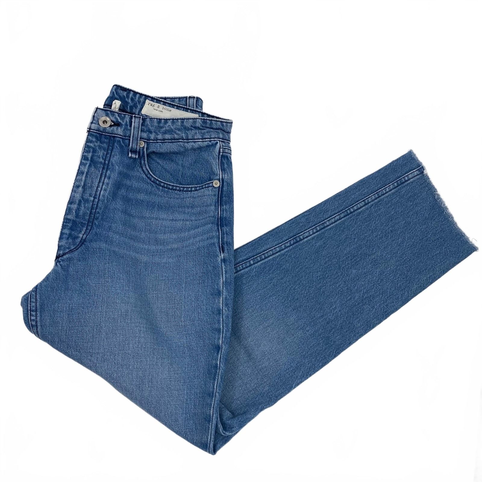 rag & bone Blue Jeans Nina high rise ankle cigarette jean